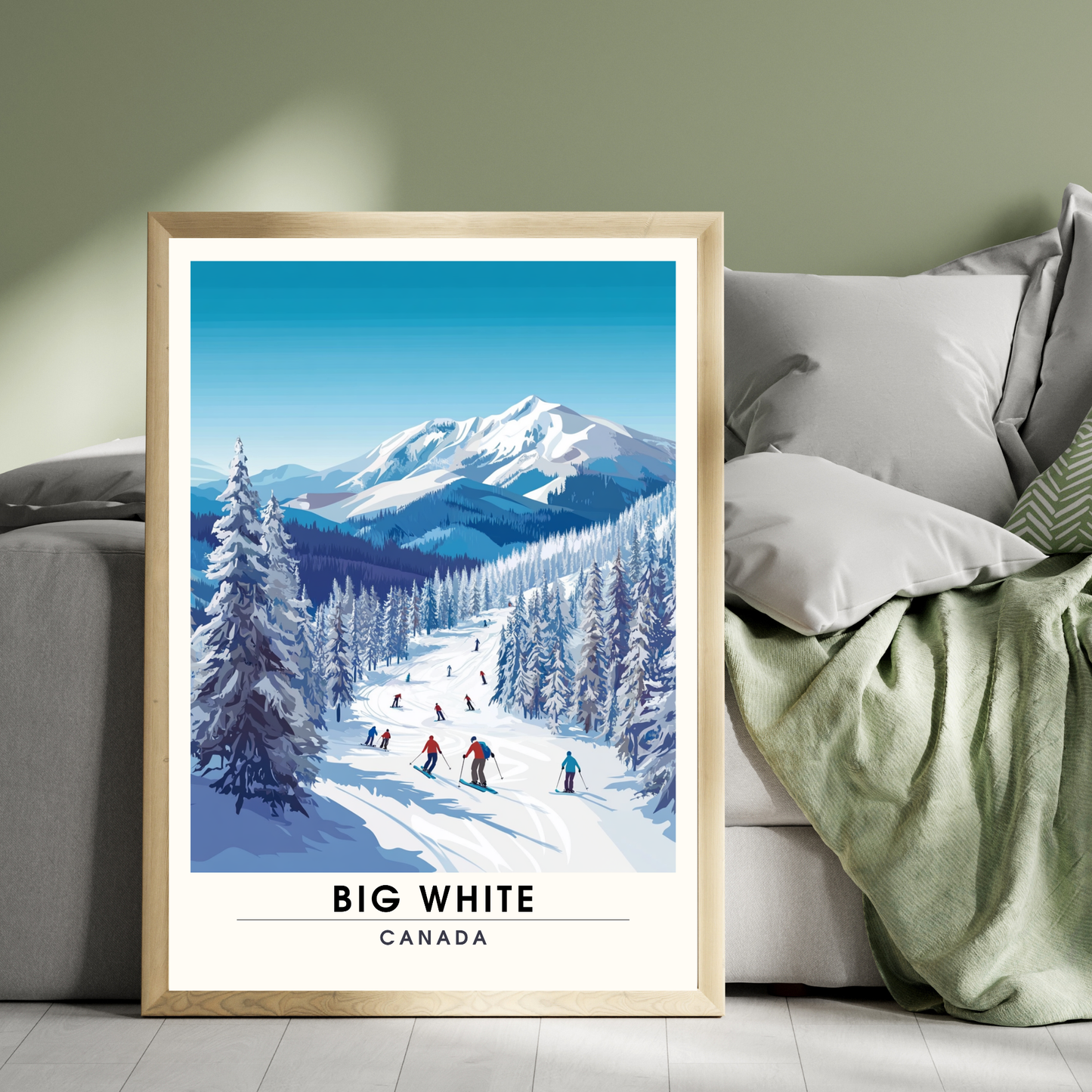 Affiche Big white, Canada | impression Big white | Affiche Ski