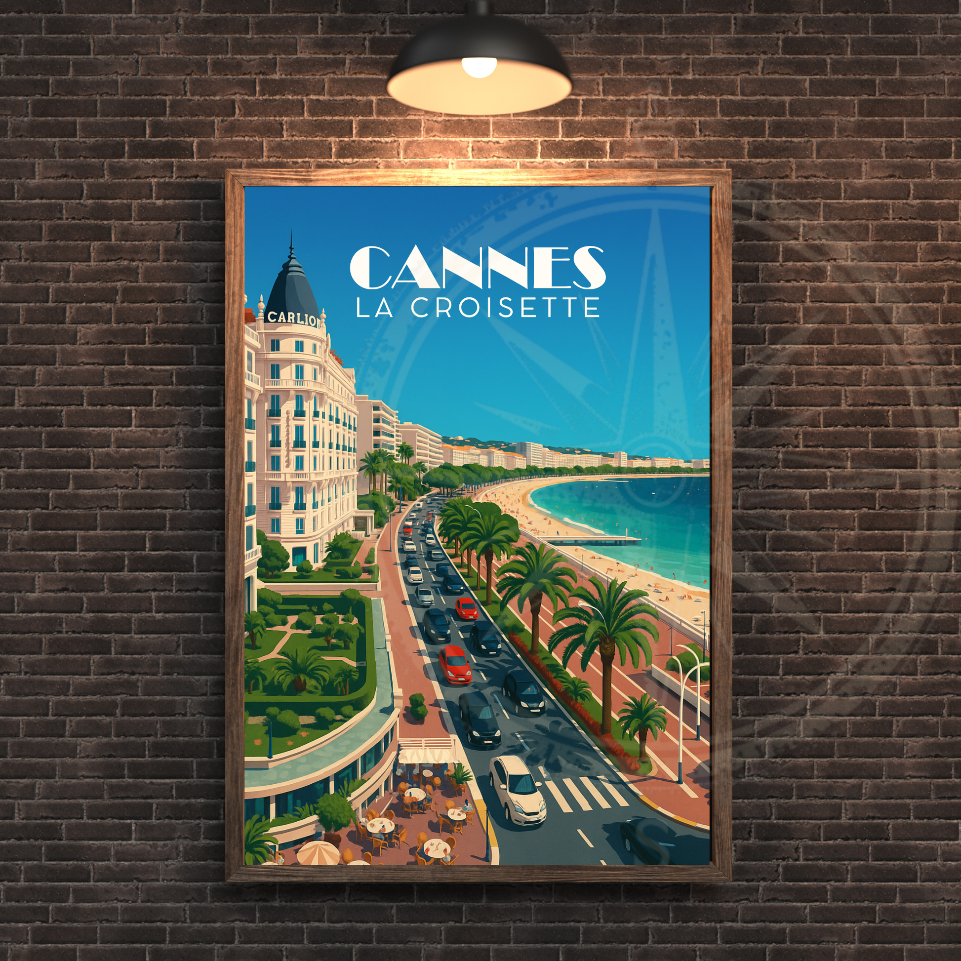 Affiche Cannes | La Croisette | Affiche de voyage France