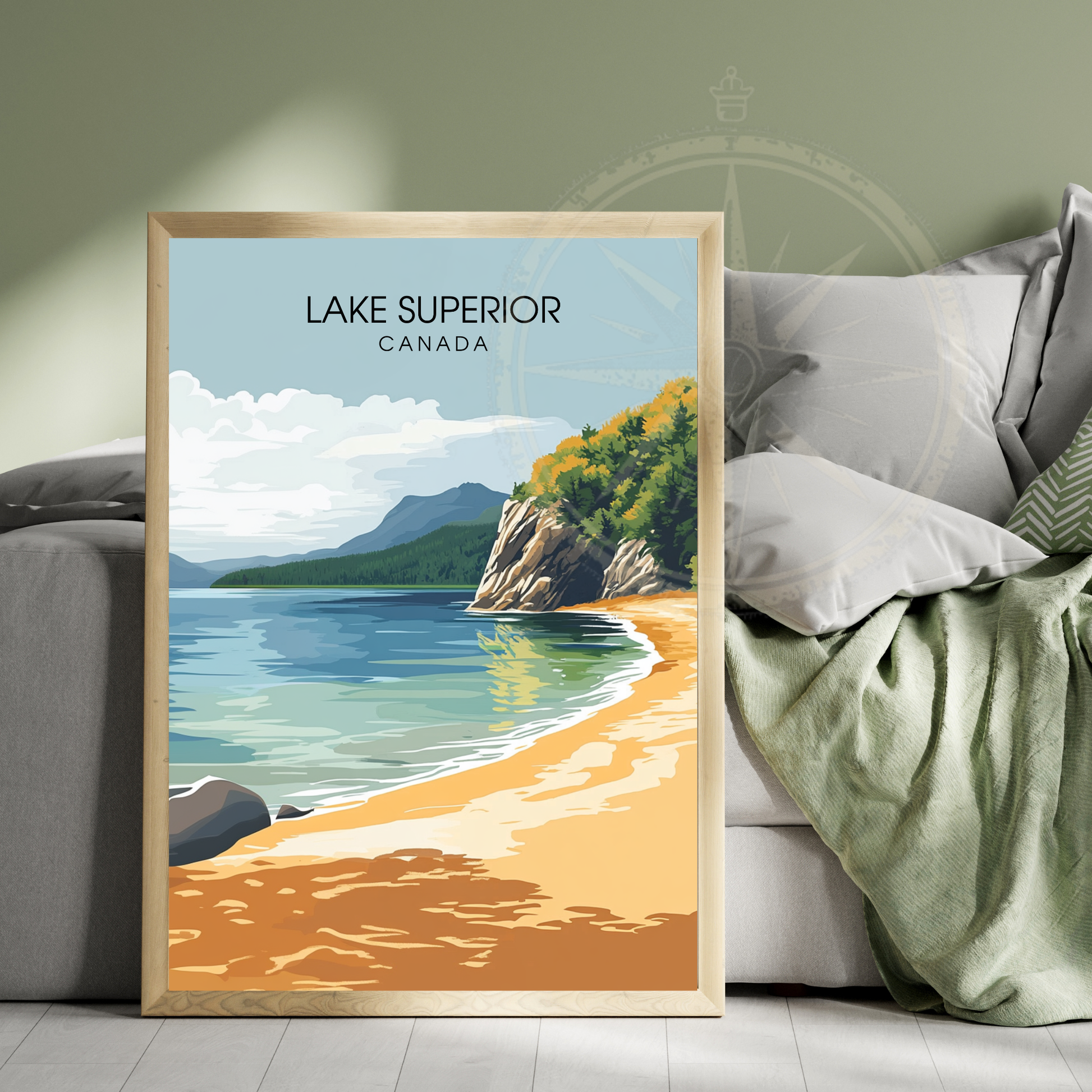 Affiche Lac Supérieur | Impression de voyage Canada | Affiche Lac