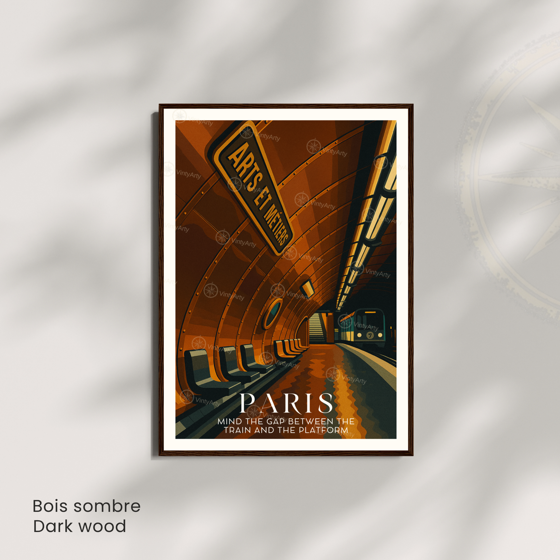 Affiche Paris | Impression de voyage Métro | Affiche France