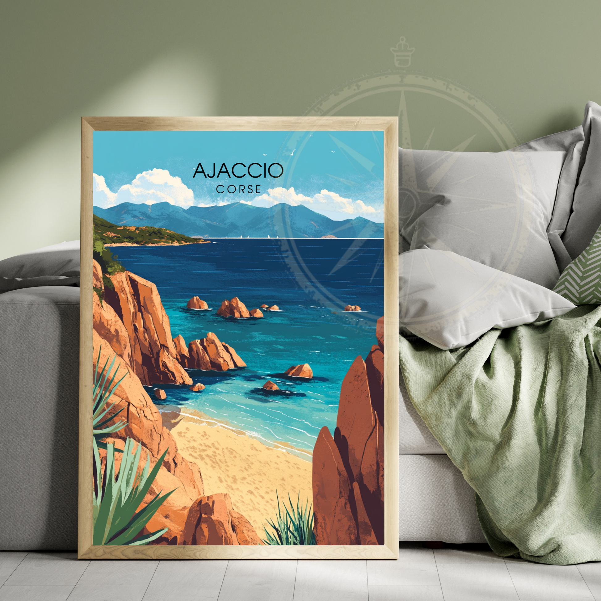 Affiche Ajaccio | Impression Corse | Affiche Corse