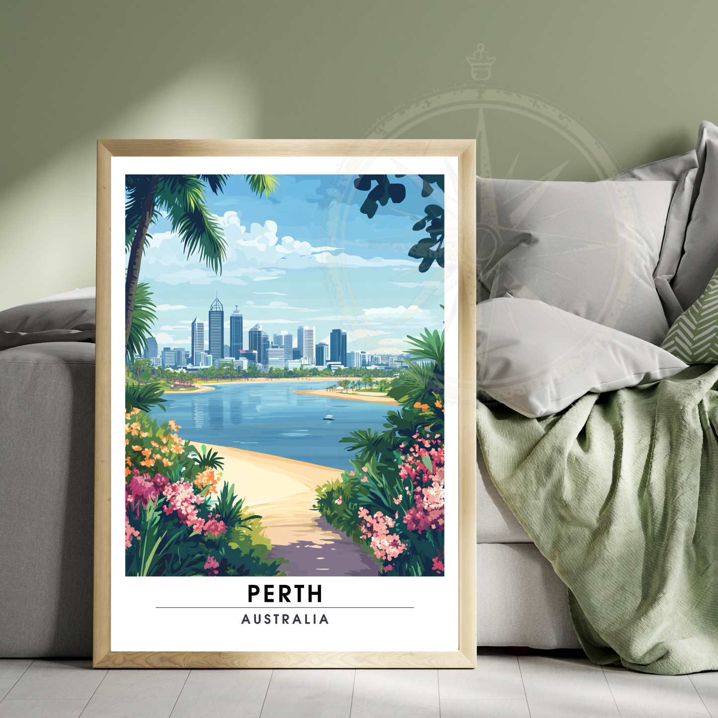 Affiche Perth | Poster décoratif Australie | Affiche Australie