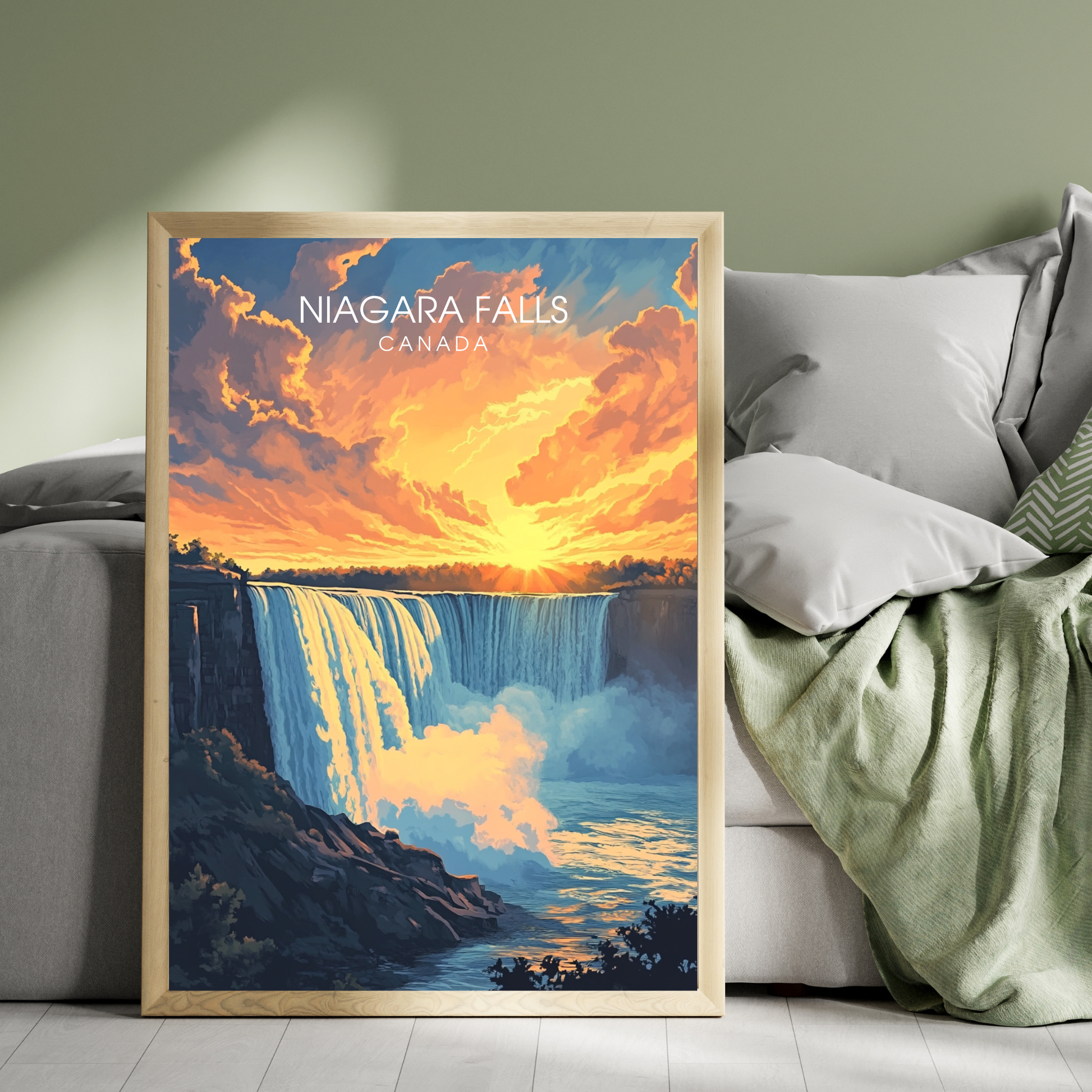 Affiche Chutes du Niagara | Poster de voyage Canada | Affiche Canada
