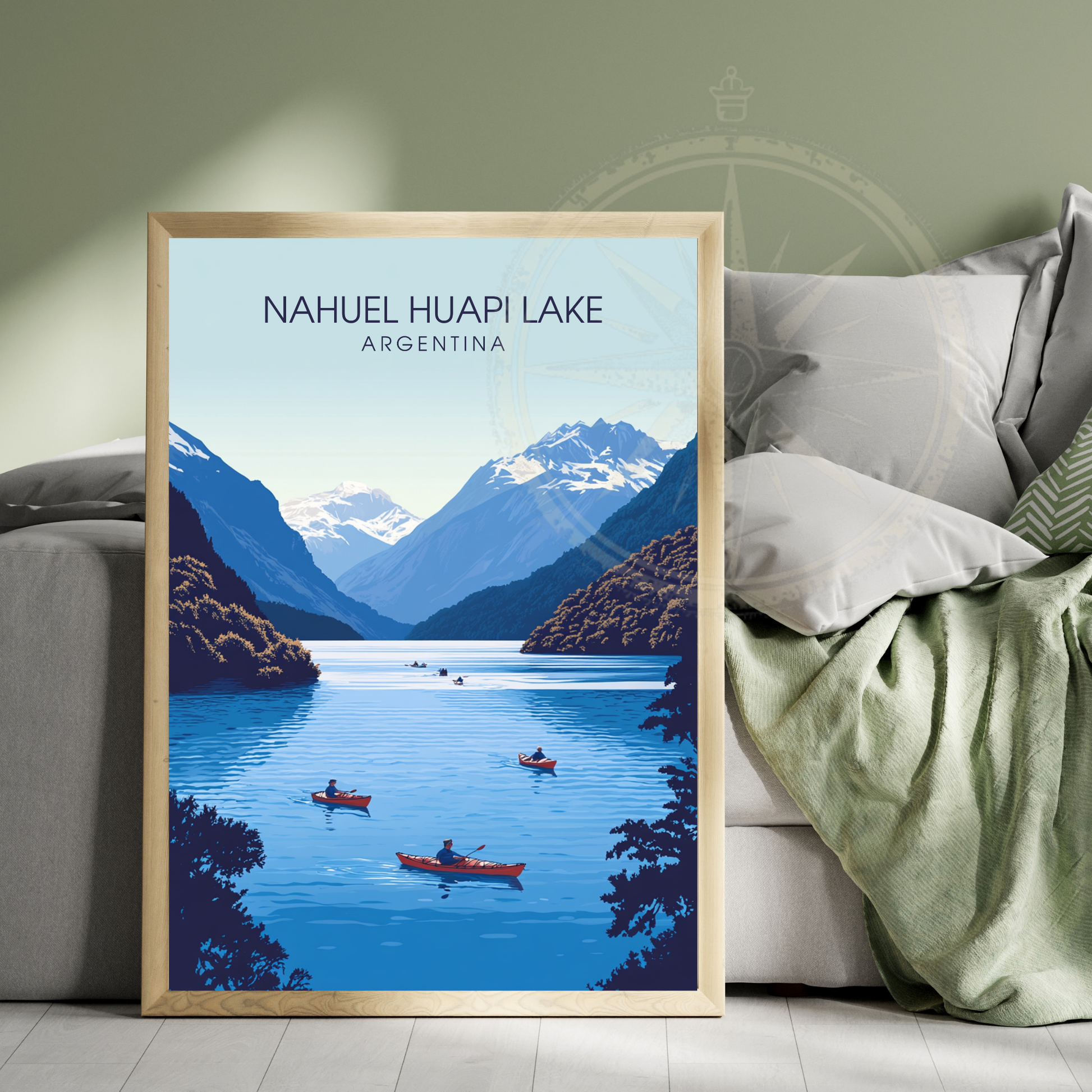Affiche Lac Nahuel Huapi | Poster de voyage Argentine | Affiche Lac