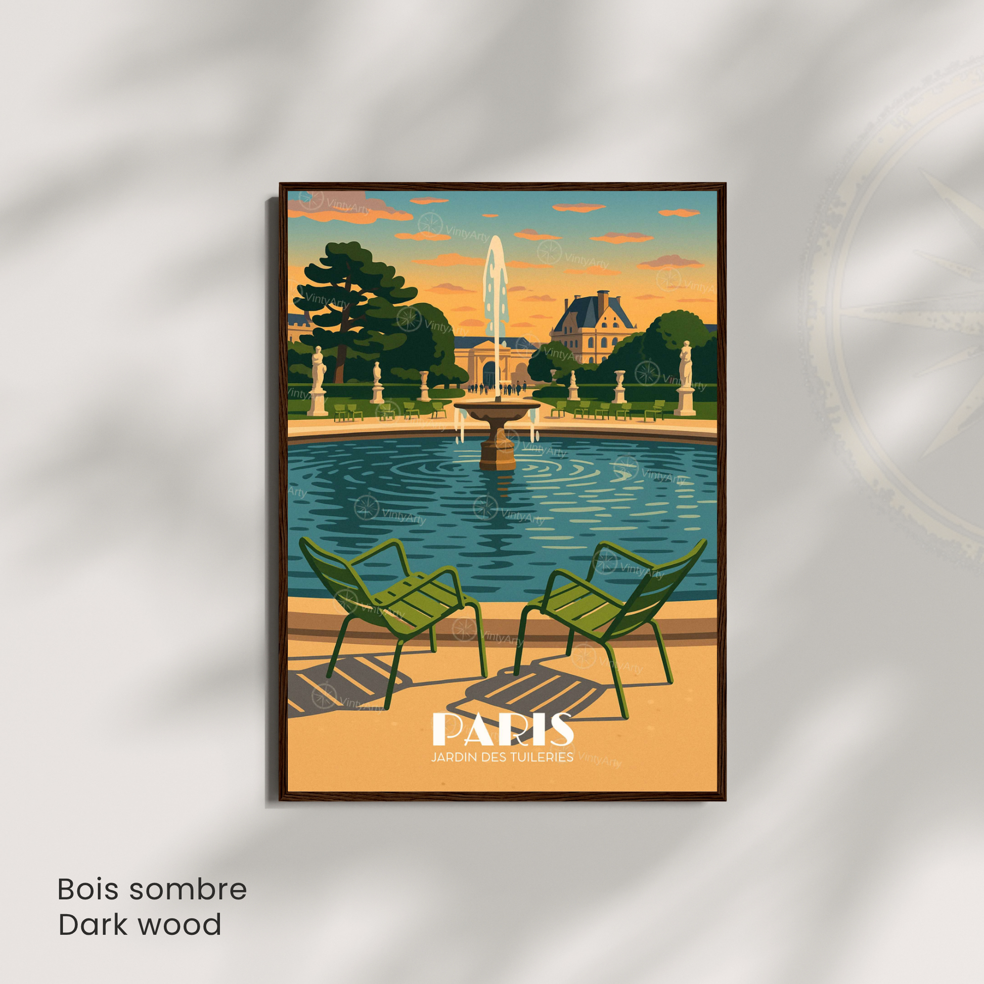 Affiche Paris | Impression Jardin des Tuileries  | Affiche France