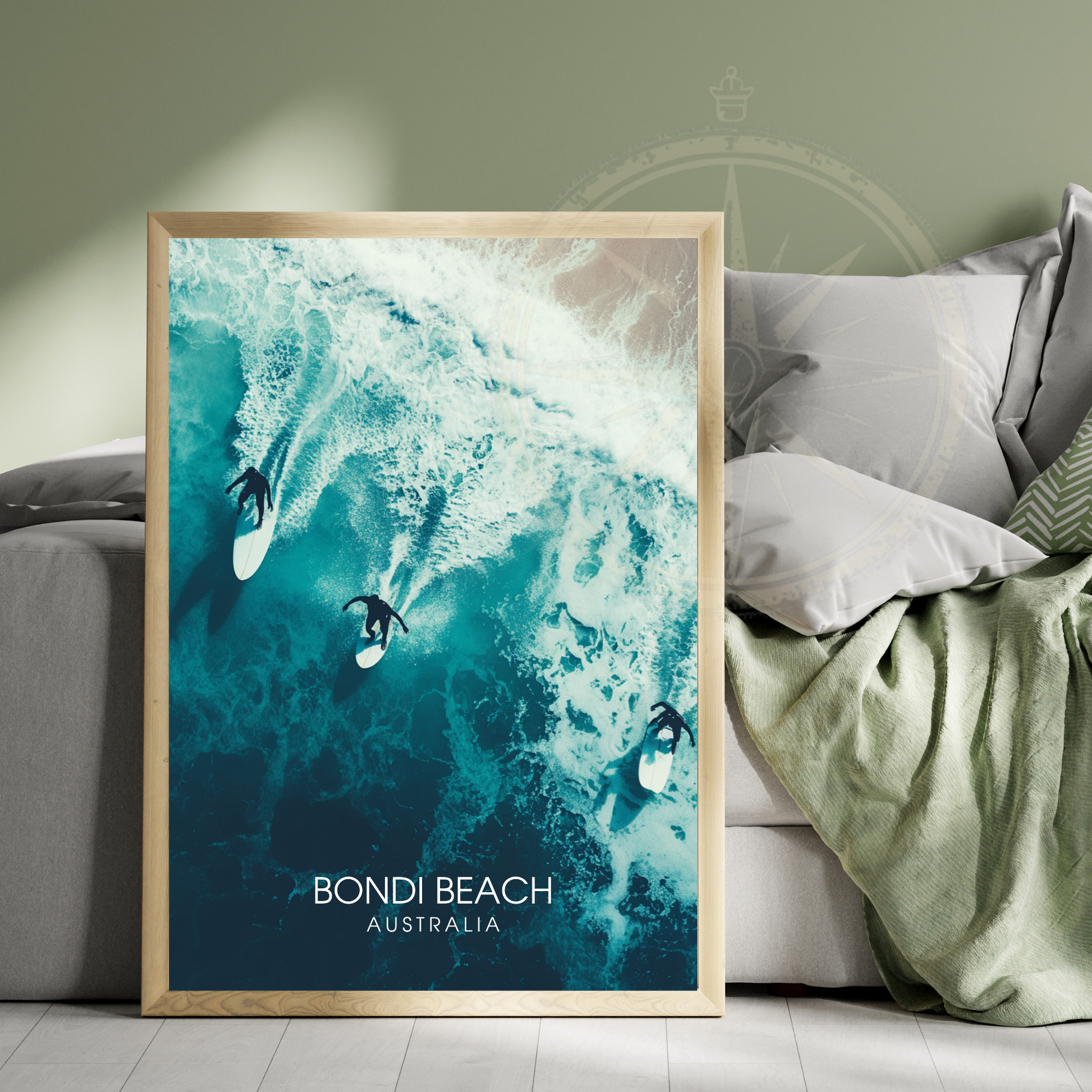 Affiche Plage de Bondi | Impression de voyage Australie | Affiche Australie