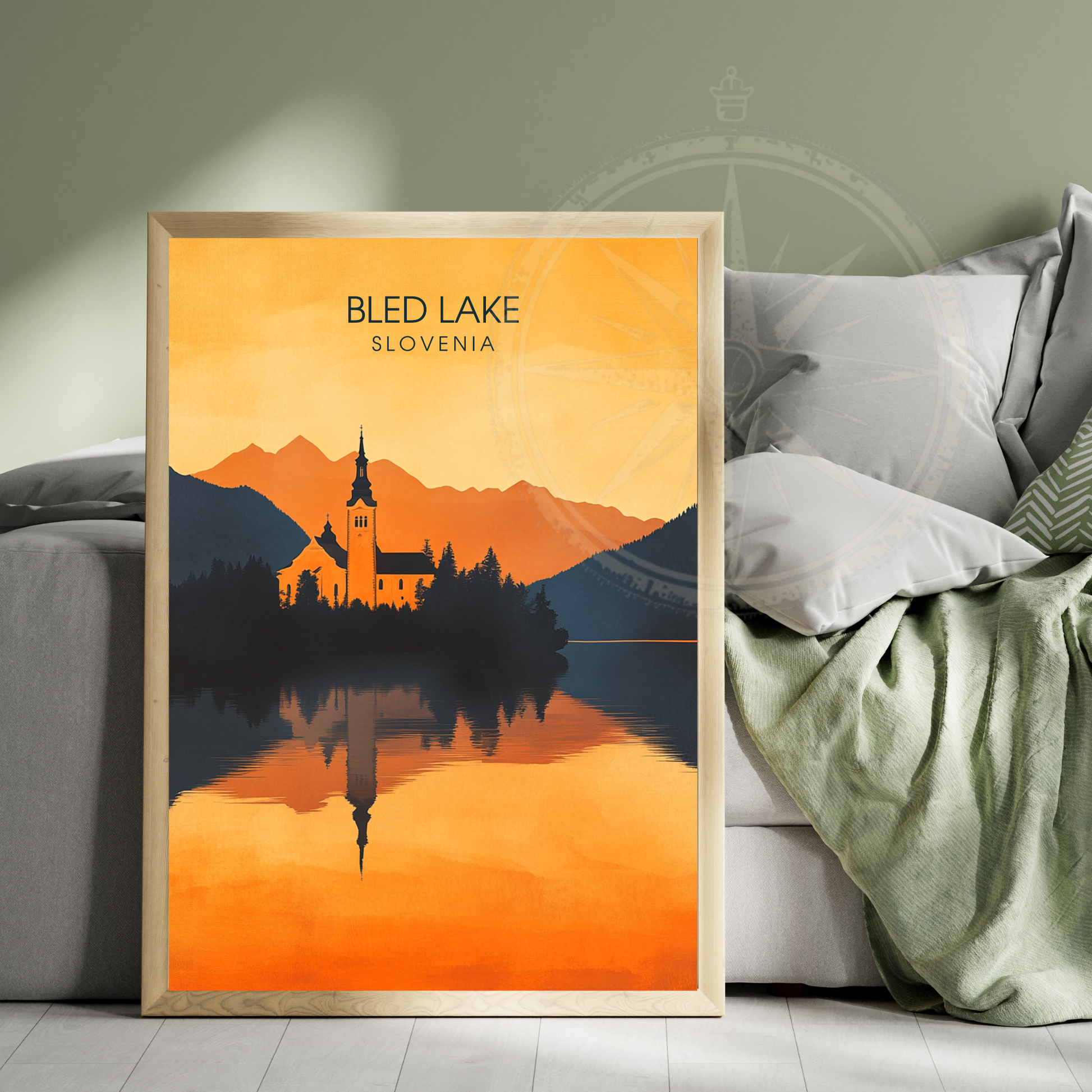 Affiche Lac de Bled | impression Slovénie | Affiche Lac