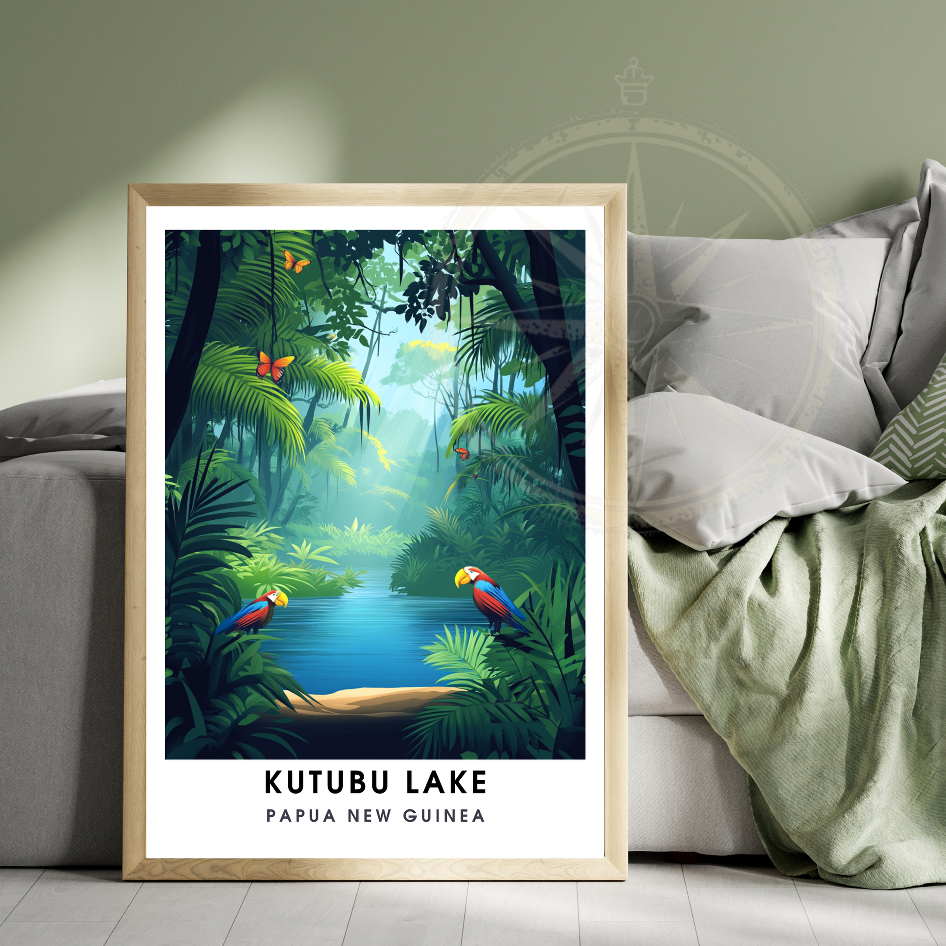 Affiche Lac Katubu | Impression de voyage Papouasie-Nouvelle-Guinée | Affiche Lac