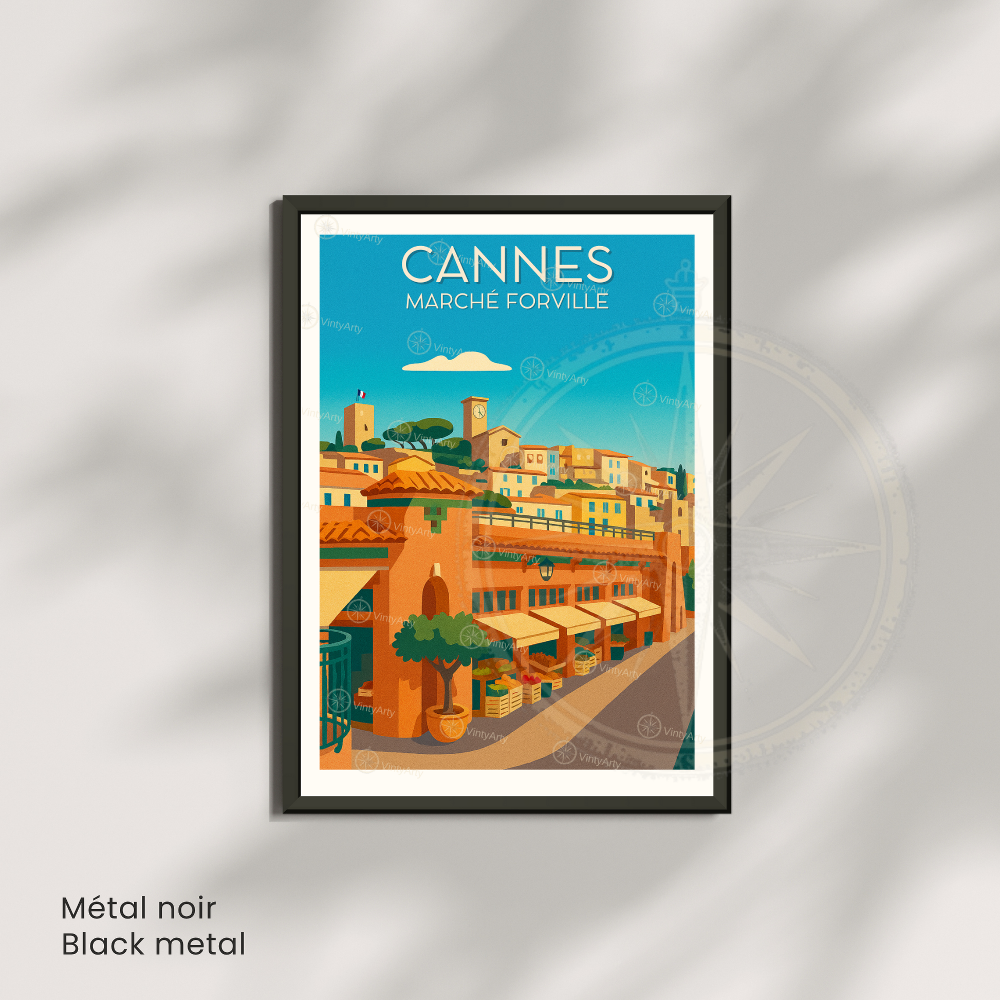 Affiche Cannes | Impression Marché Forville | Affiche France