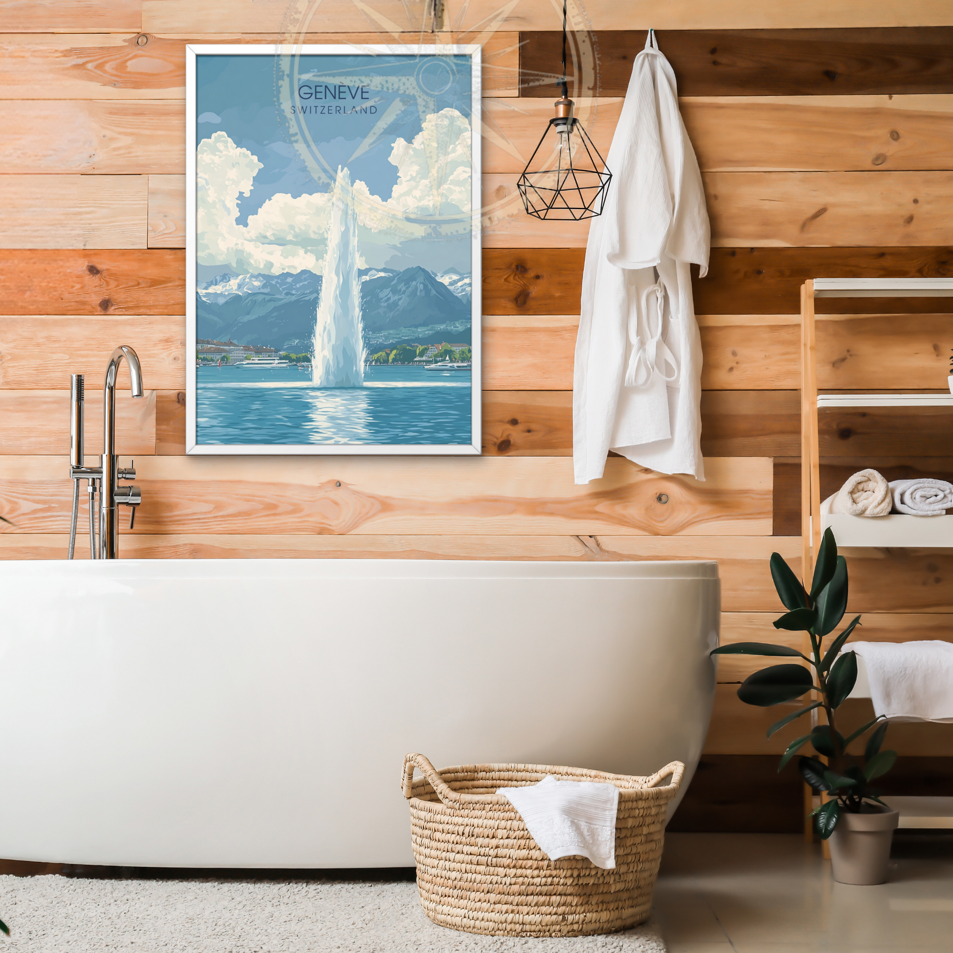 Affiche Genève | Poster illustré Suisse | Affiche Suisse
