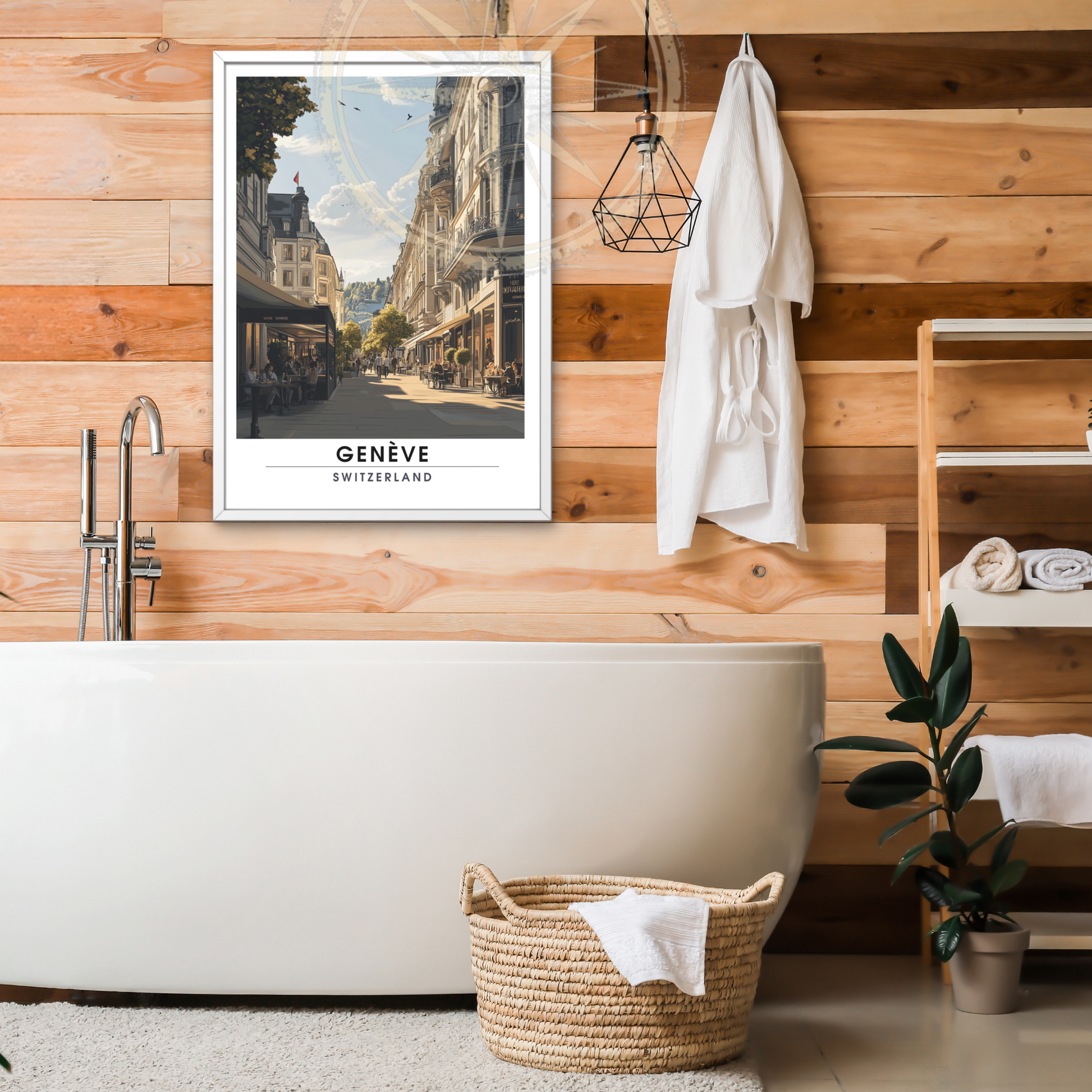 Affiche Genève | Poster de voyage Suisse | Affiche Suisse