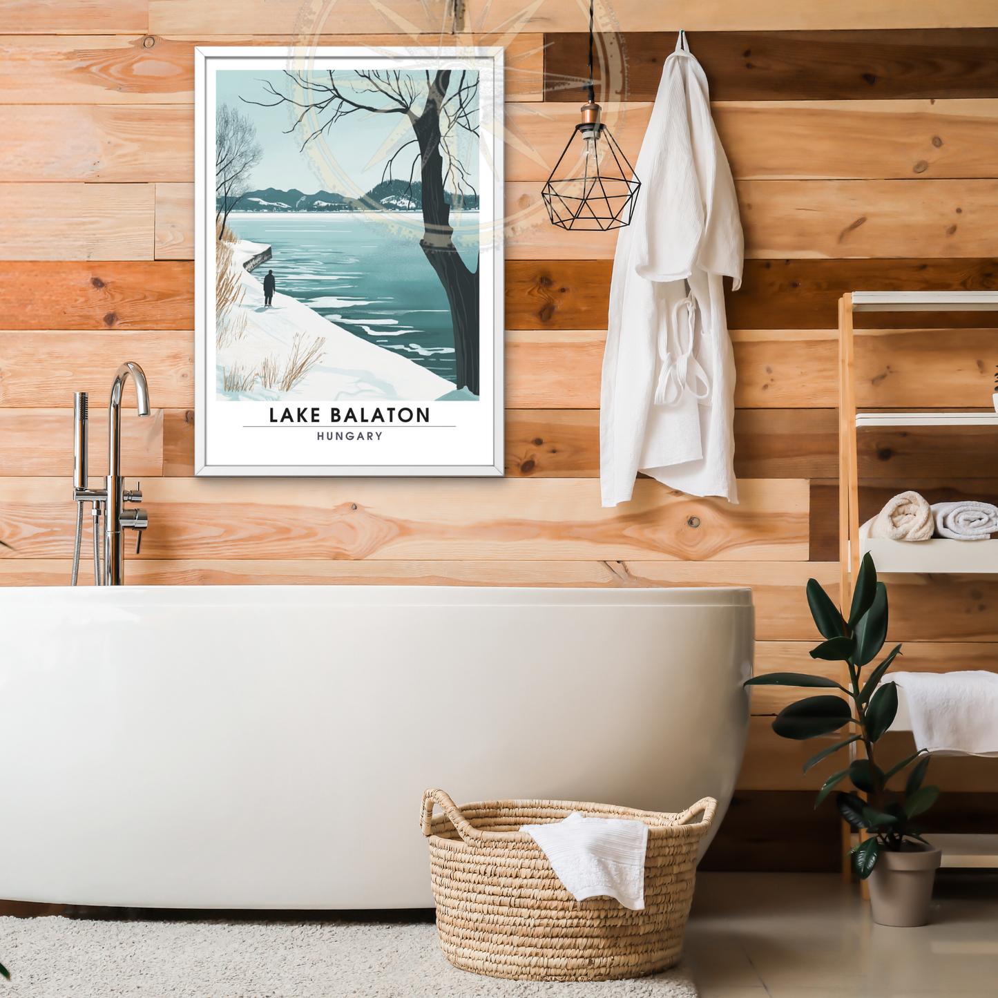 Affiche lac Balaton | Impression Hongrie | Affiche Lac
