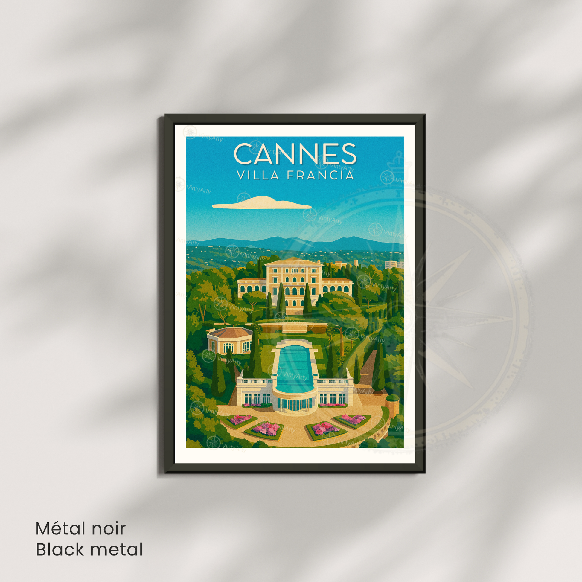 Affiche Cannes | Poster Villa Francia | Affiche France