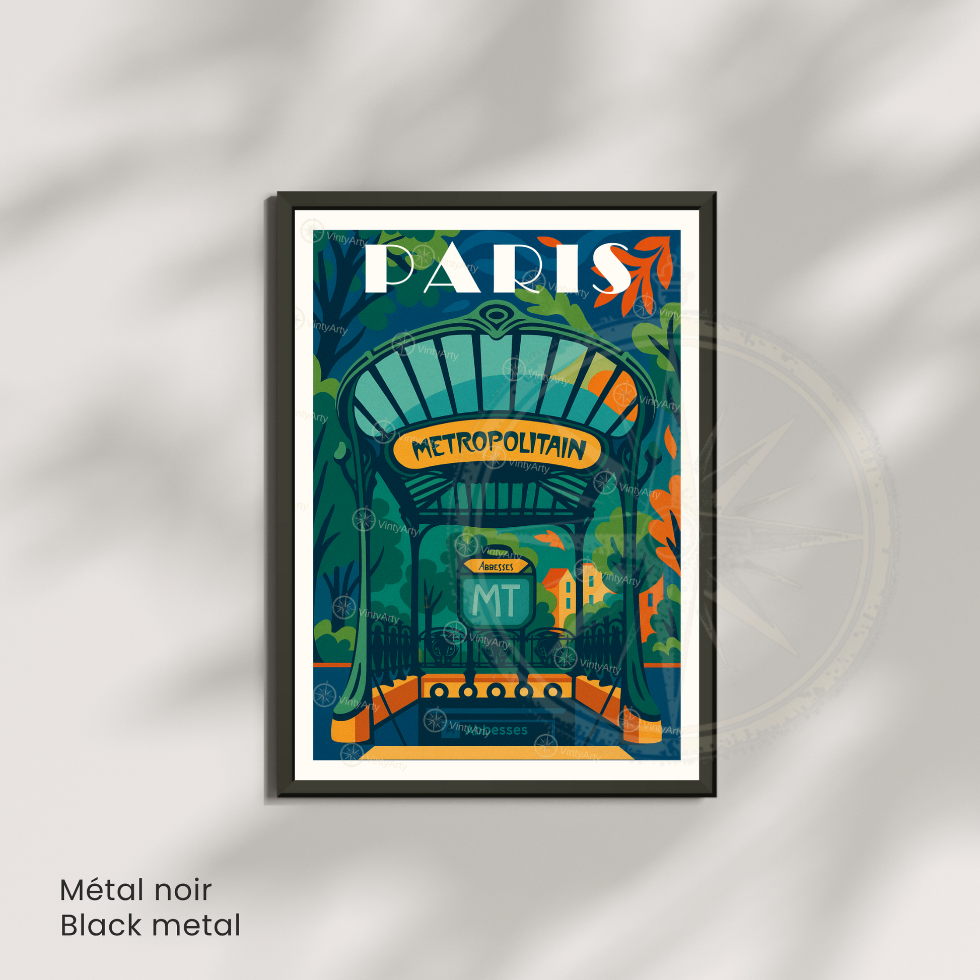 Affiche Paris | Impression murale Métro | Affiche France