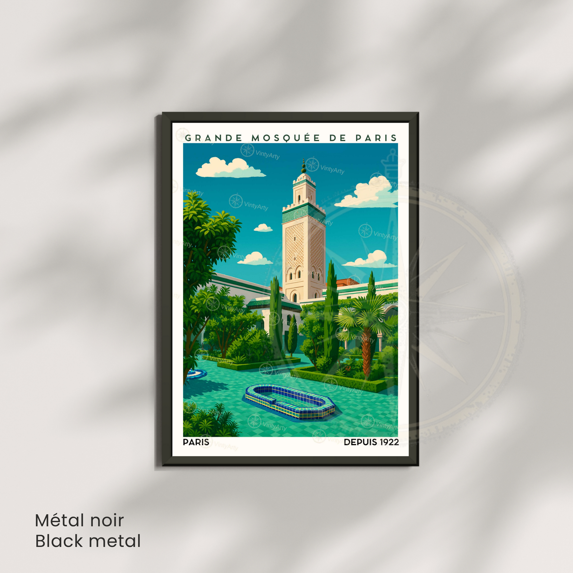 Affiche Paris | Impression Grand Mosquée de Paris | Affiche France