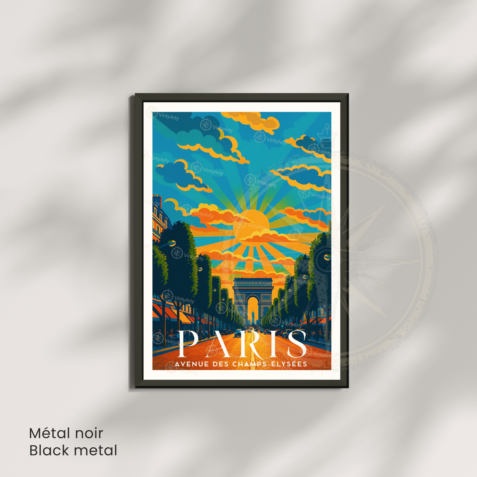 Affiche Paris | Poster Avenue des Champs-Elysées   | Affiche France
