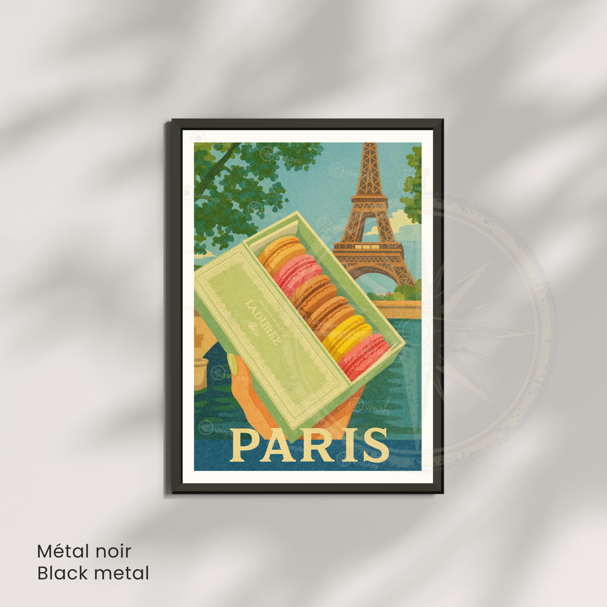 Affiche Paris | Poster macaron | Affiche France