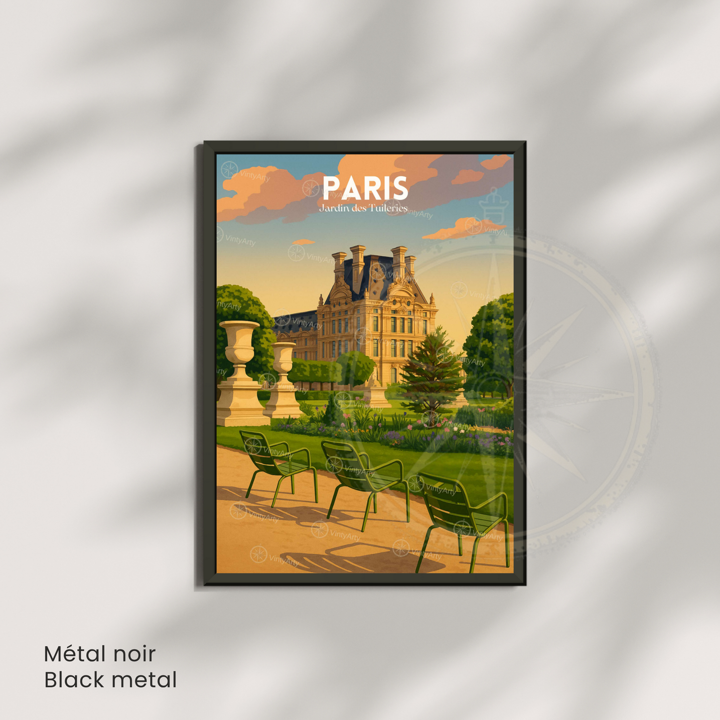 Affiche Paris | Poster Jardin des Tuileries | Affiche France