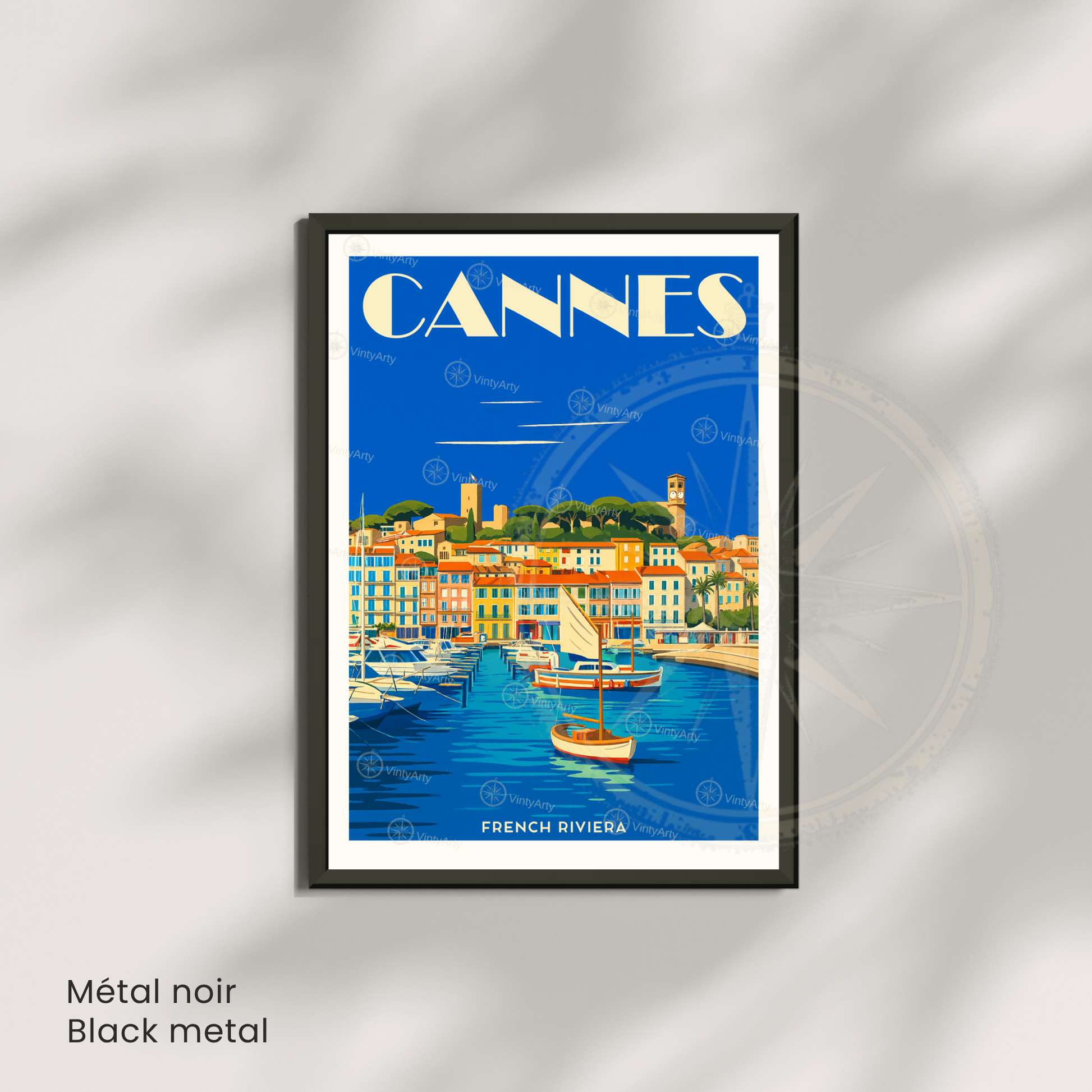 Affiche Cannes | Impression French Riviera | Affiche France