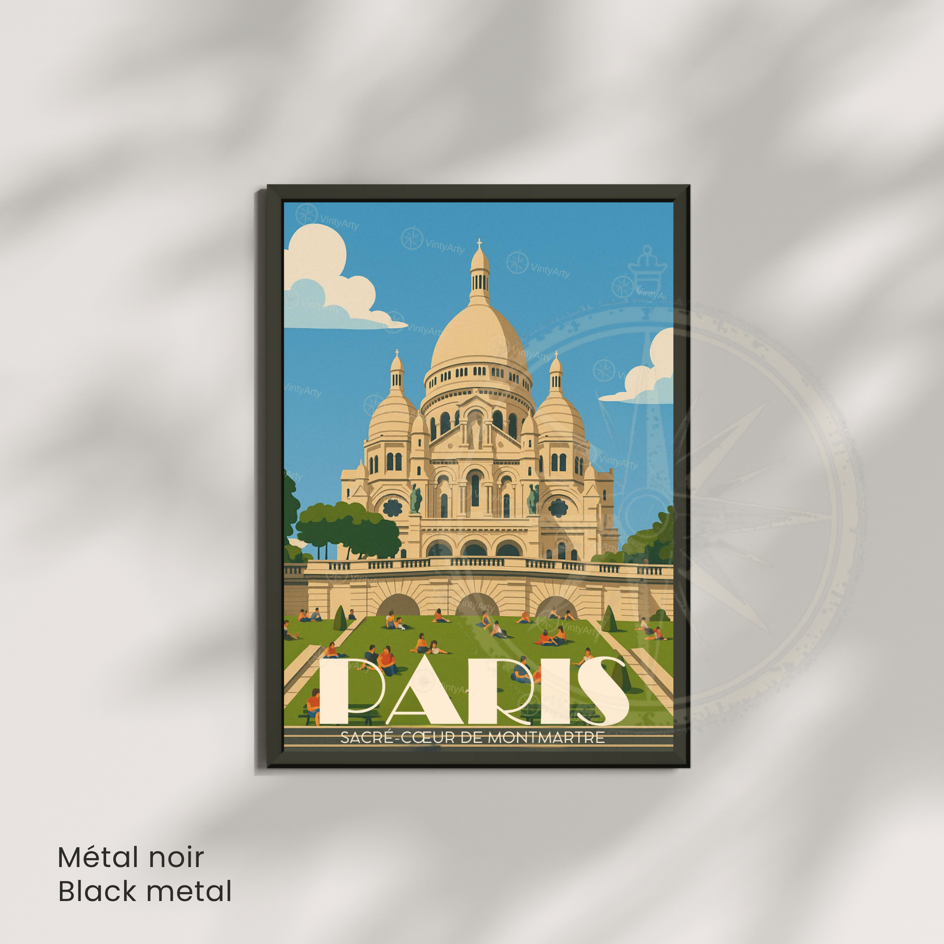 Affiche Paris | Impression Artistique Montmartre - Sacré Cœur | Affiche France