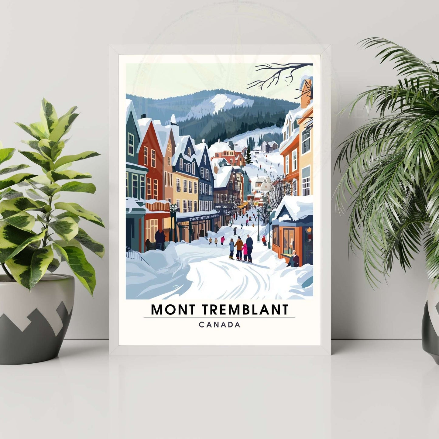 Affiche Mont-Tremblant, Canada | Poster Mont-Tremblant | Affiche Ski