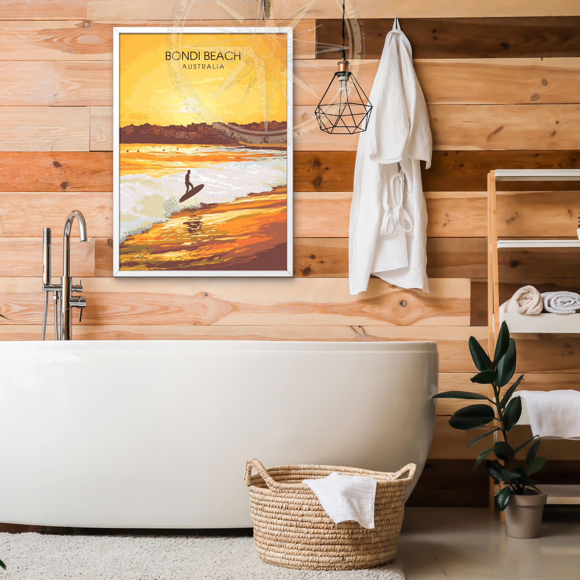 Affiche Plage de Bondi | Poster Australie | Affiche Australie