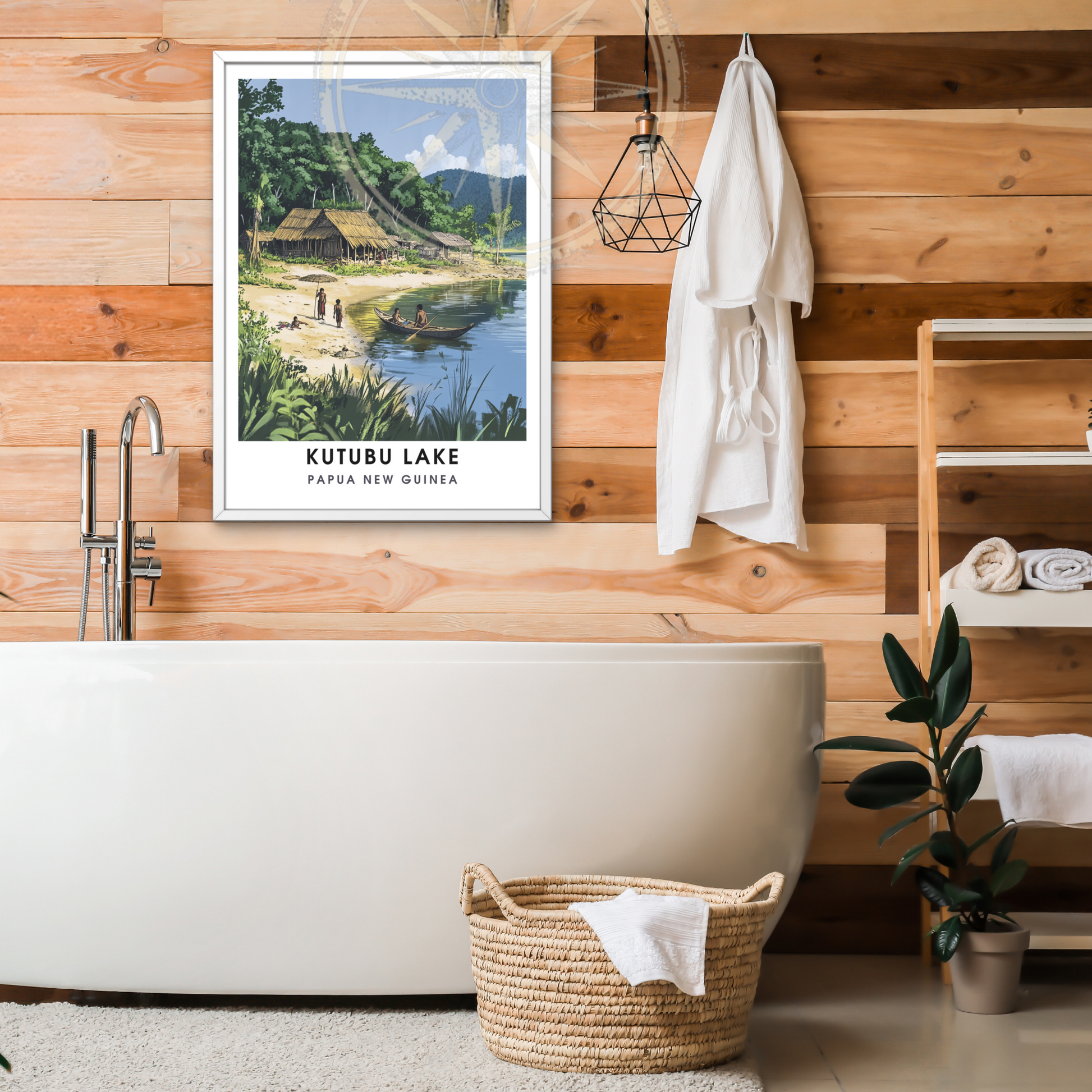 Affiche Lac Katubu | Poster Murale Papouasie-Nouvelle-Guinée | Affiche Lac