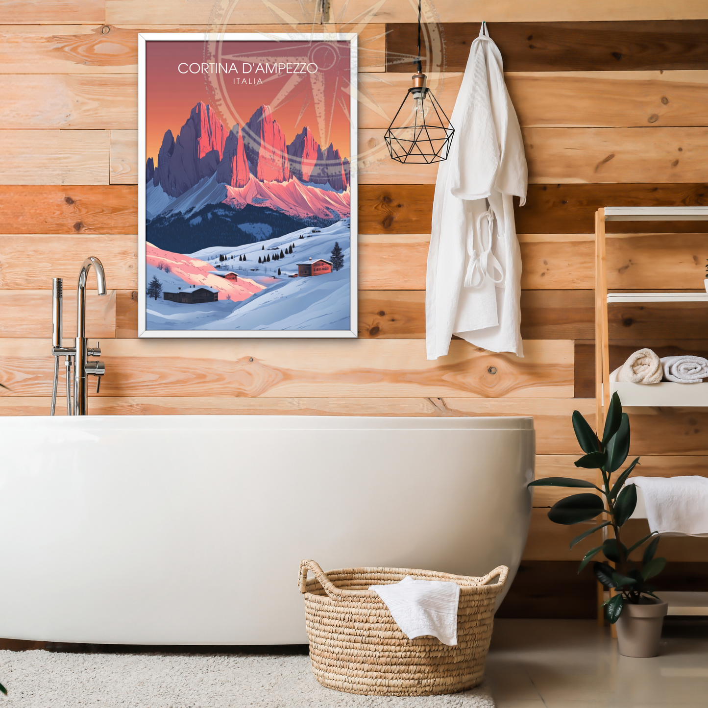 Affiche Cortina d'Ampezzo | Impression de voyage Italie | Affiche Italie