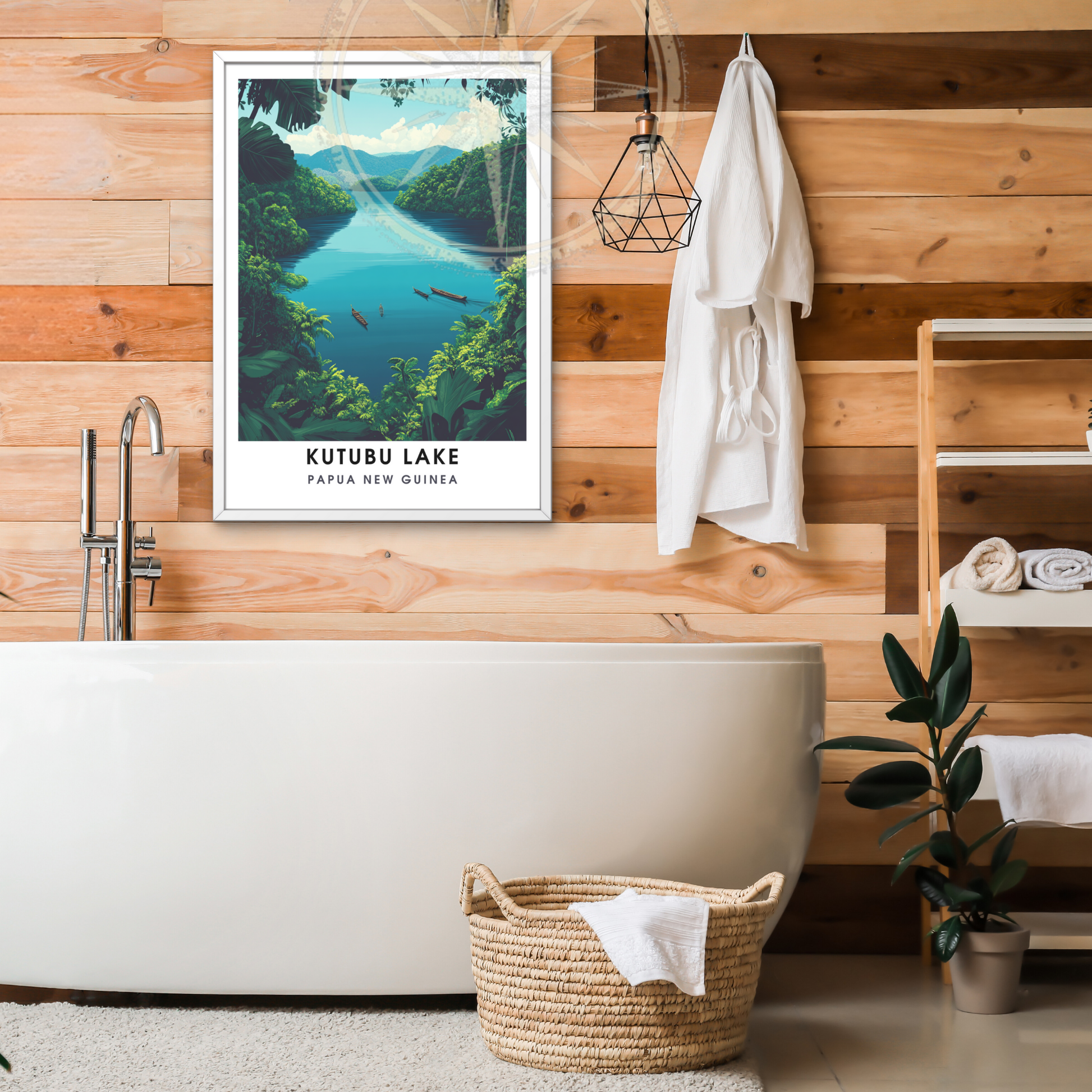 Affiche Lac Katubu | Poster Papouasie-Nouvelle-Guinée | Affiche Lac