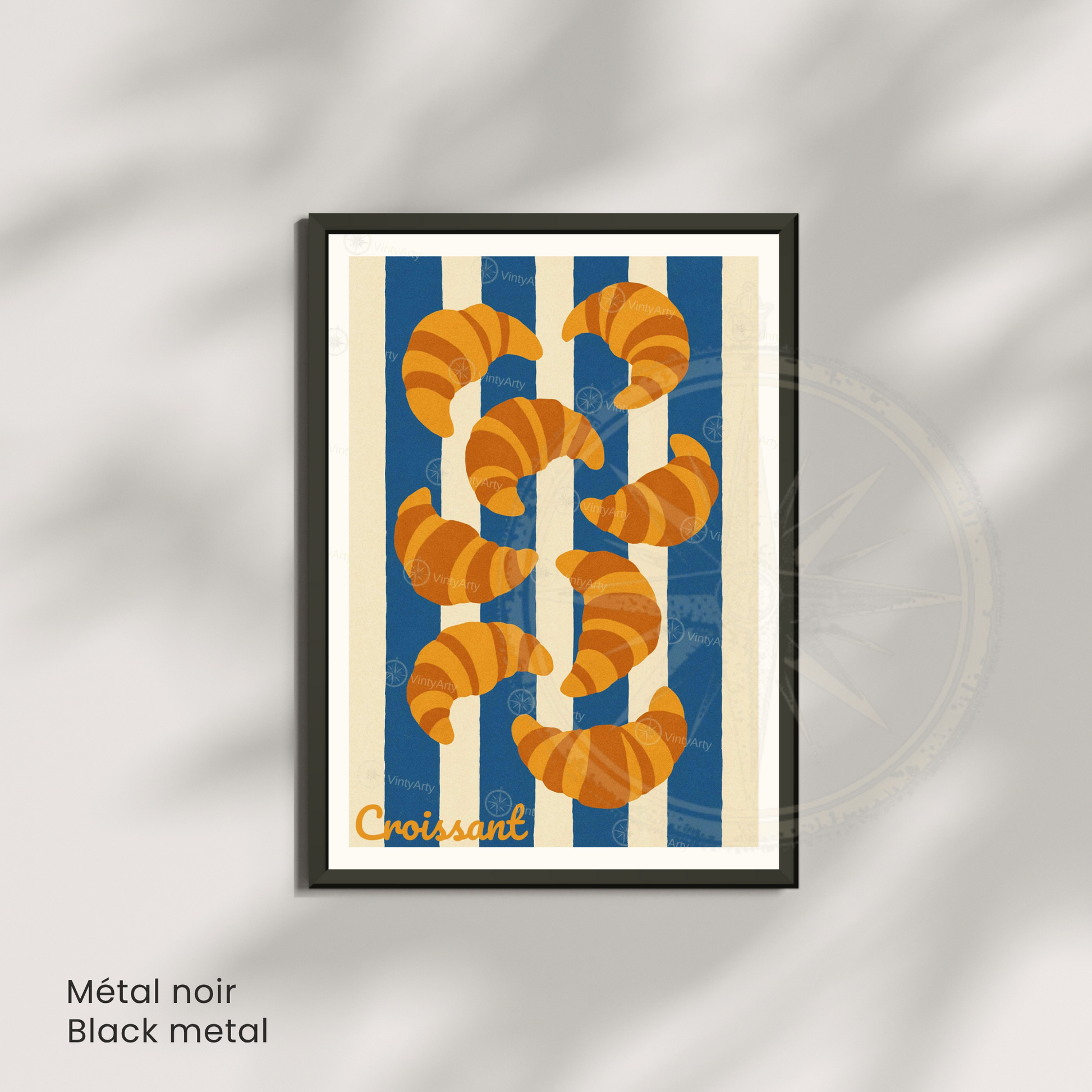 Affiche Paris | Poster déco croissant | Affiche France