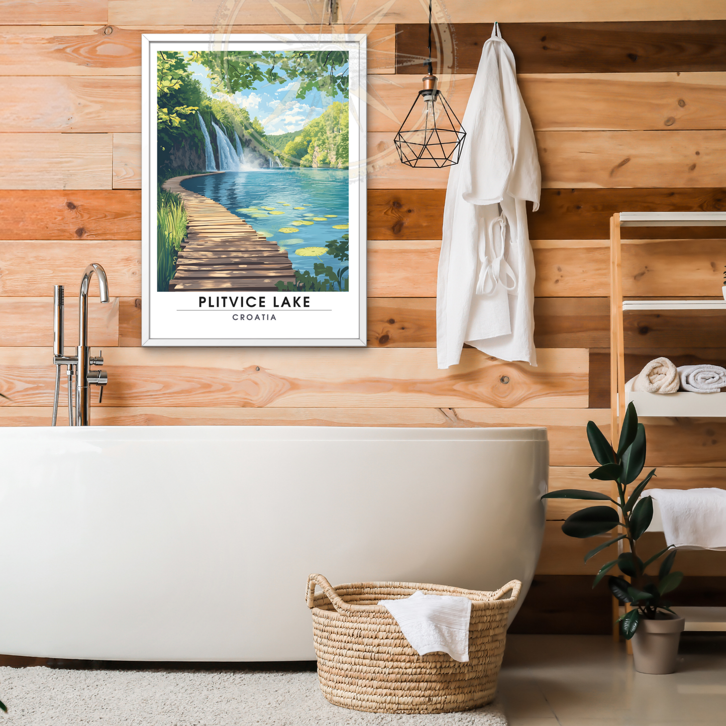 Affiche Lac de Plitvice | Impression voyage Croatie | Affiche Lac