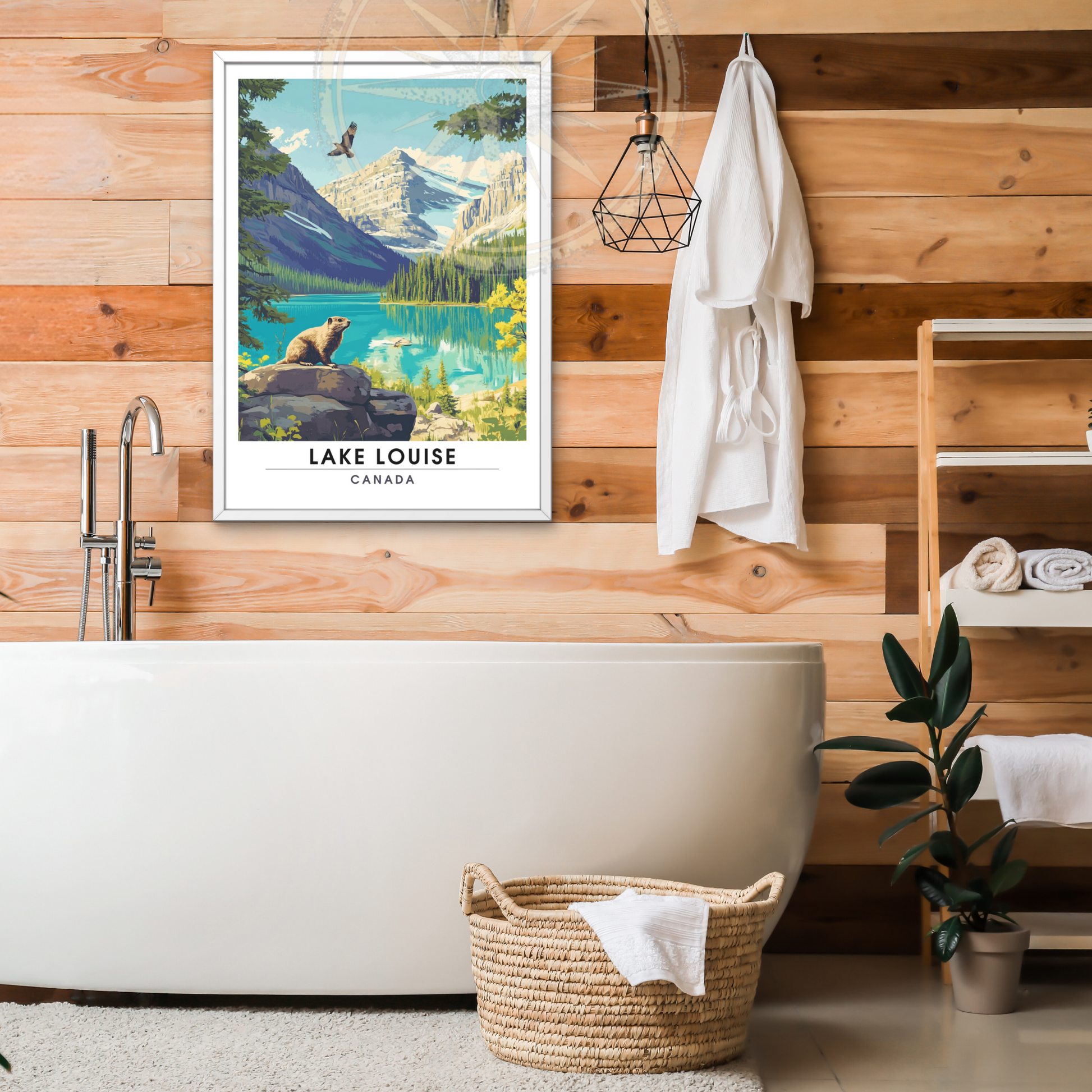 Affiche Lac Louise | Impression de voyage Canada | Affiche Lac