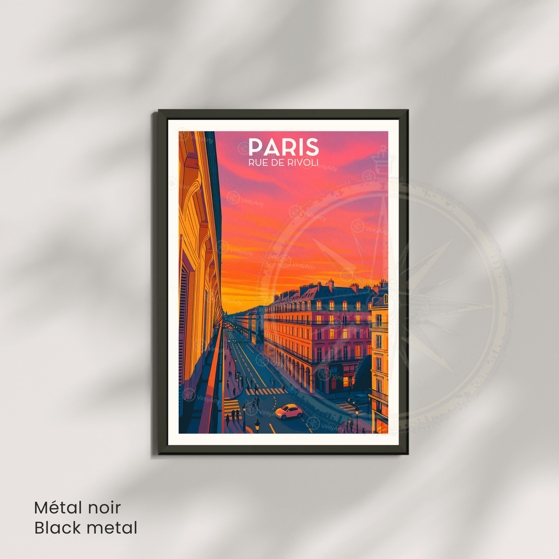 Affiche Paris | Impression Rue de Rivoli | Affiche France