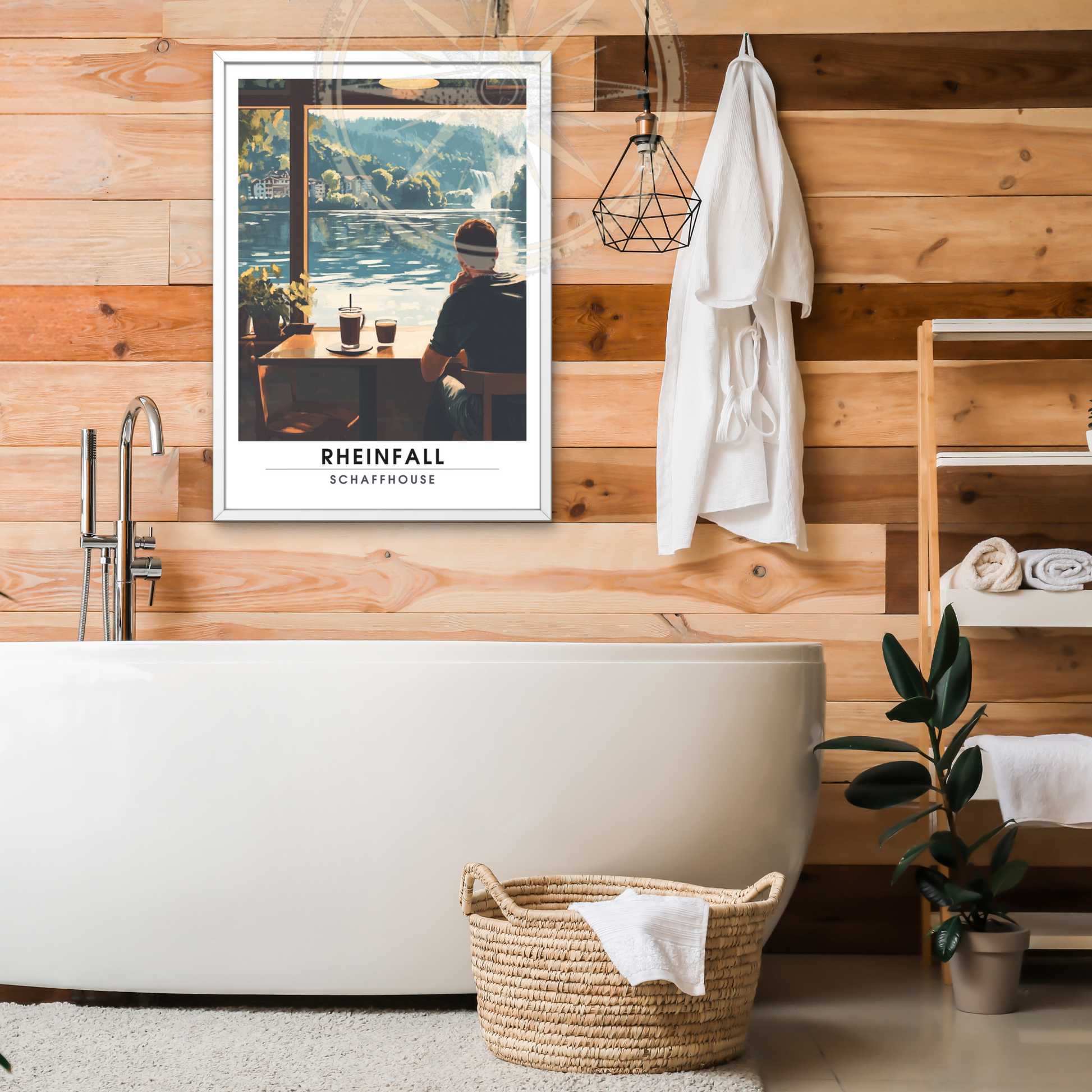 Affiche Chutes du Rhin | Poster de voyage Suisse | Affiche Suisse