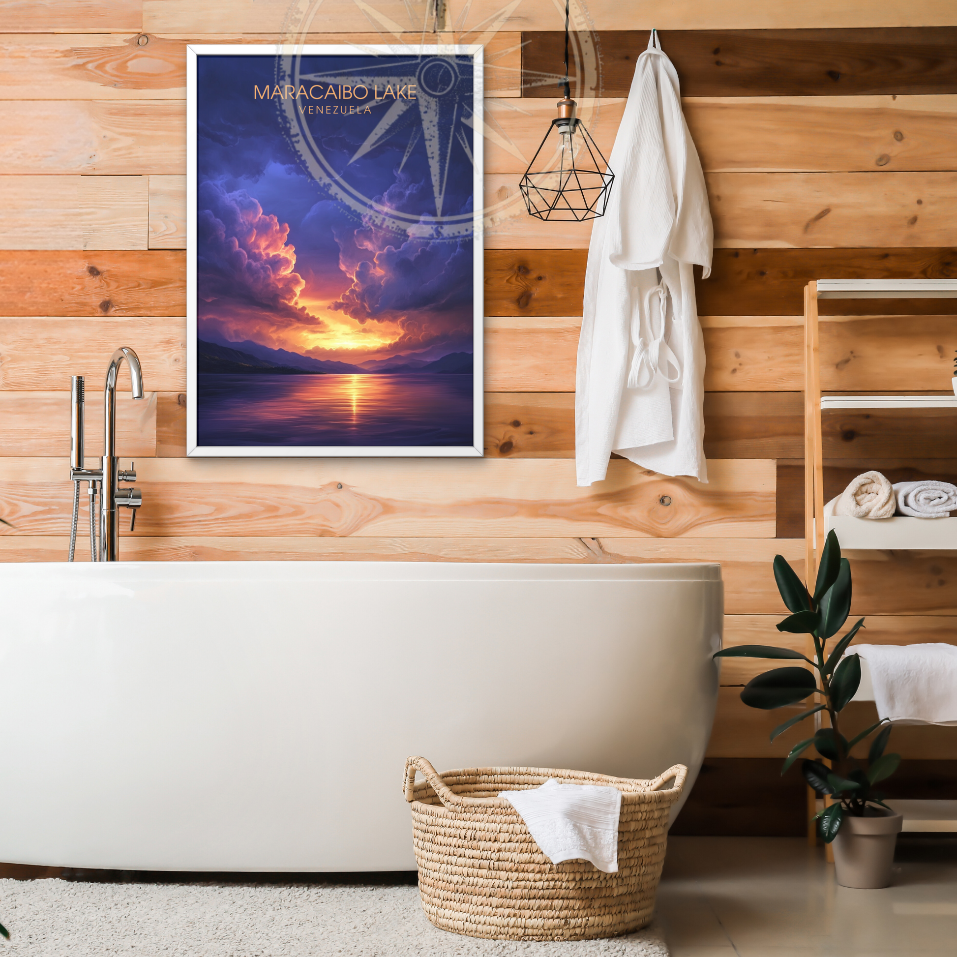 Affiche Lac Maracaibo| Poster de voyage Venezuela | Affiche Lac