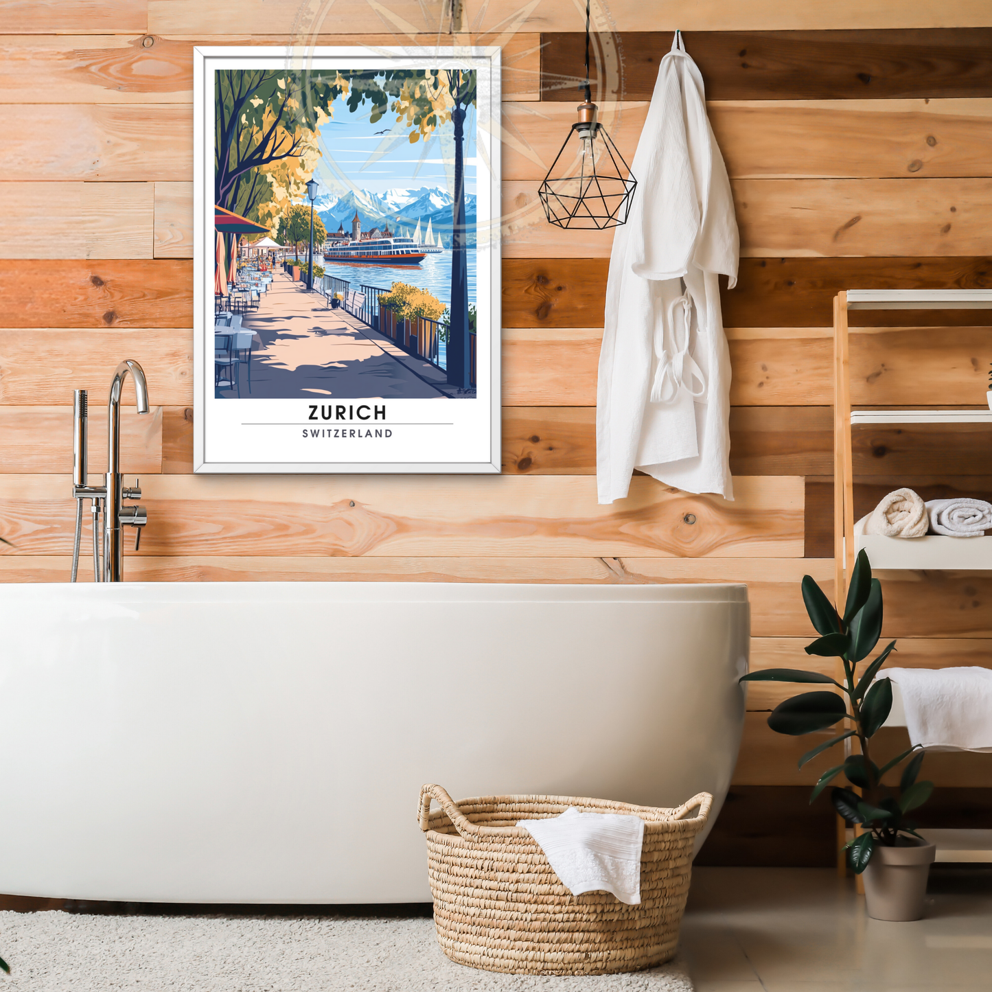 Affiche Zurich | Poster de voyage Suisse | Affiche Suisse