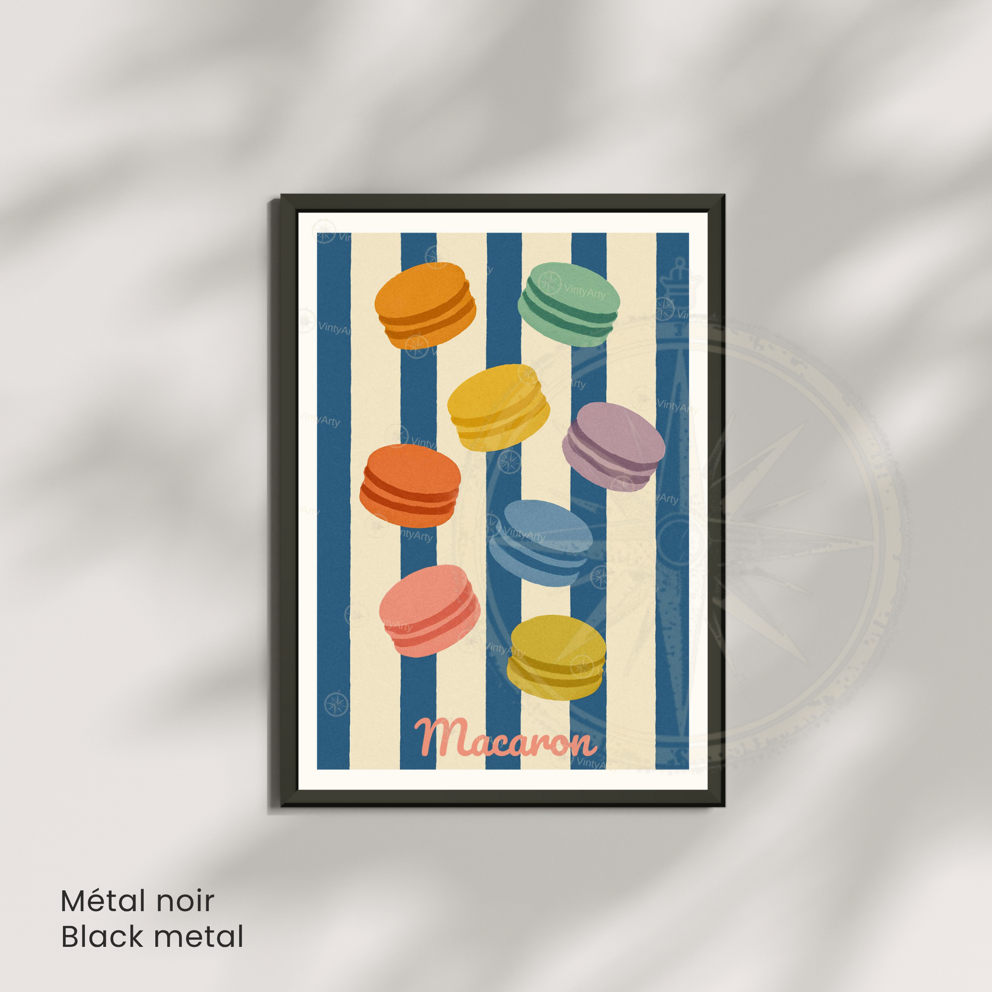 Affiche Paris | Impression macaron | Affiche France