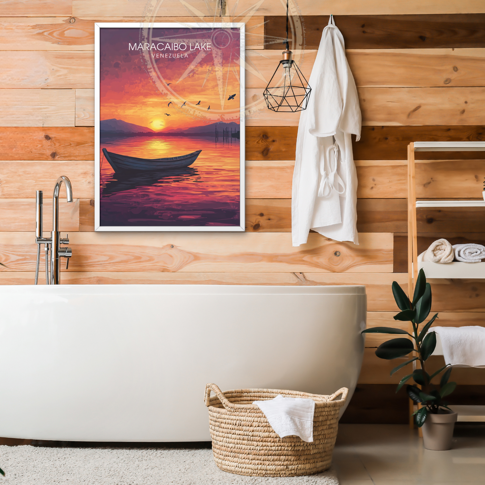 Affiche Lac Maracaibo | Impression de voyage Venezuela | Affiche Lac