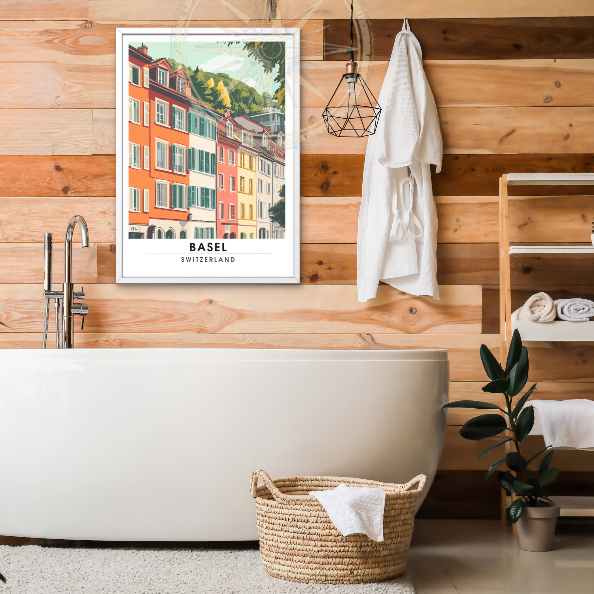 Affiche Bâle | Poster de voyage Suisse | Affiche Suisse