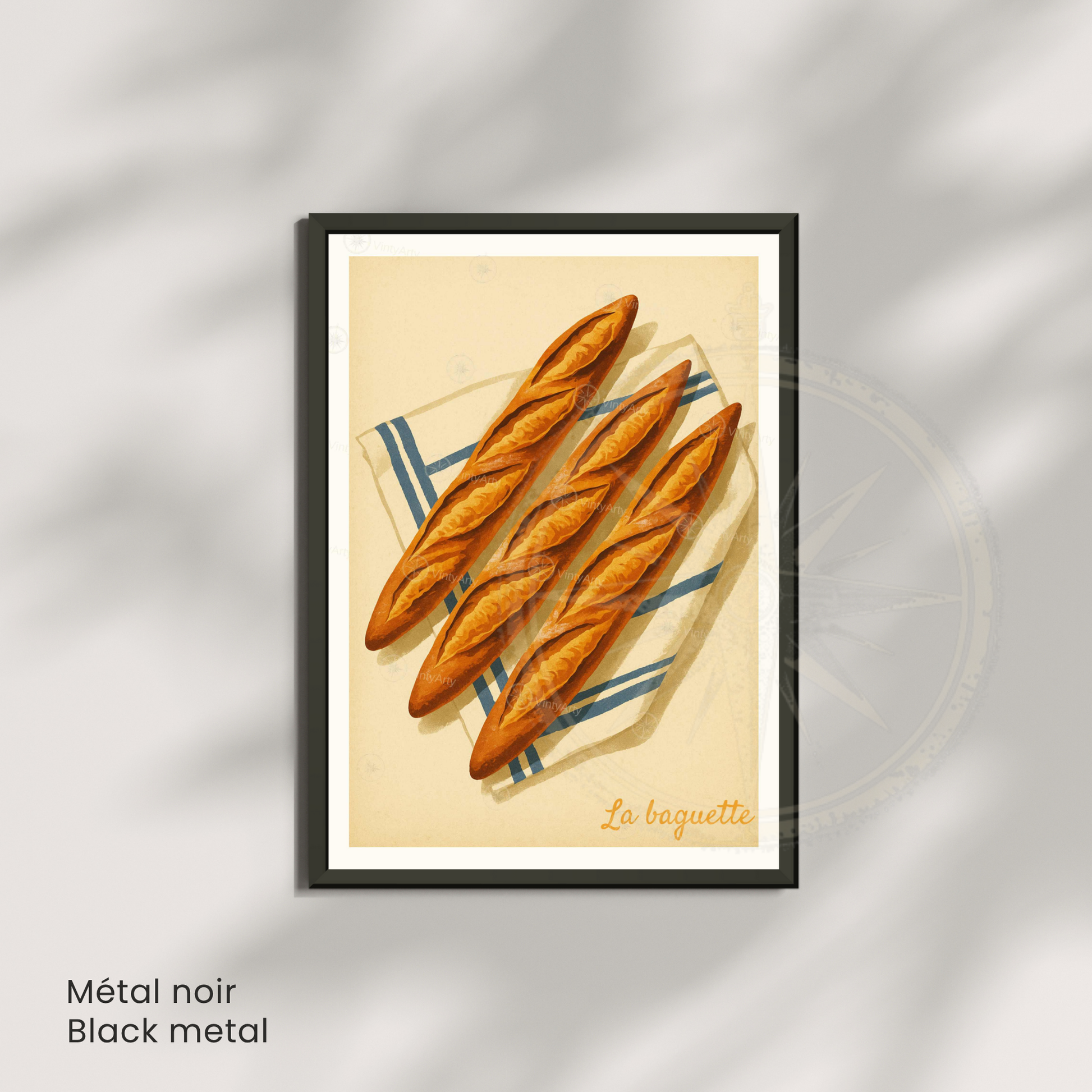 Affiche Paris | Poster décoratif baguette française | Affiche France