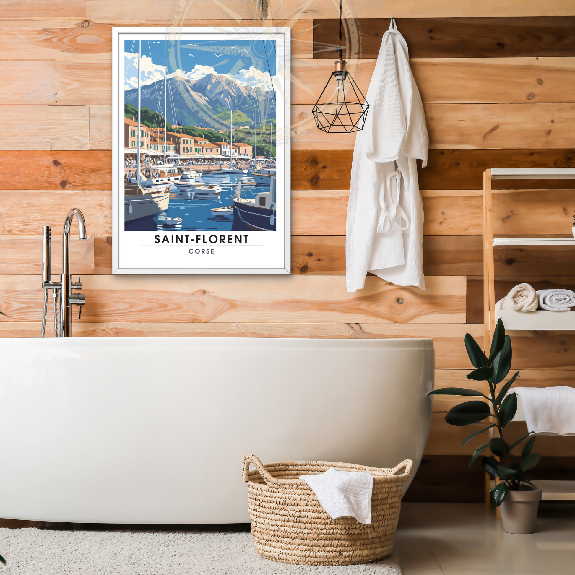 Affiche Saint Florent | Poster décoratif Corse | Affiche Corse