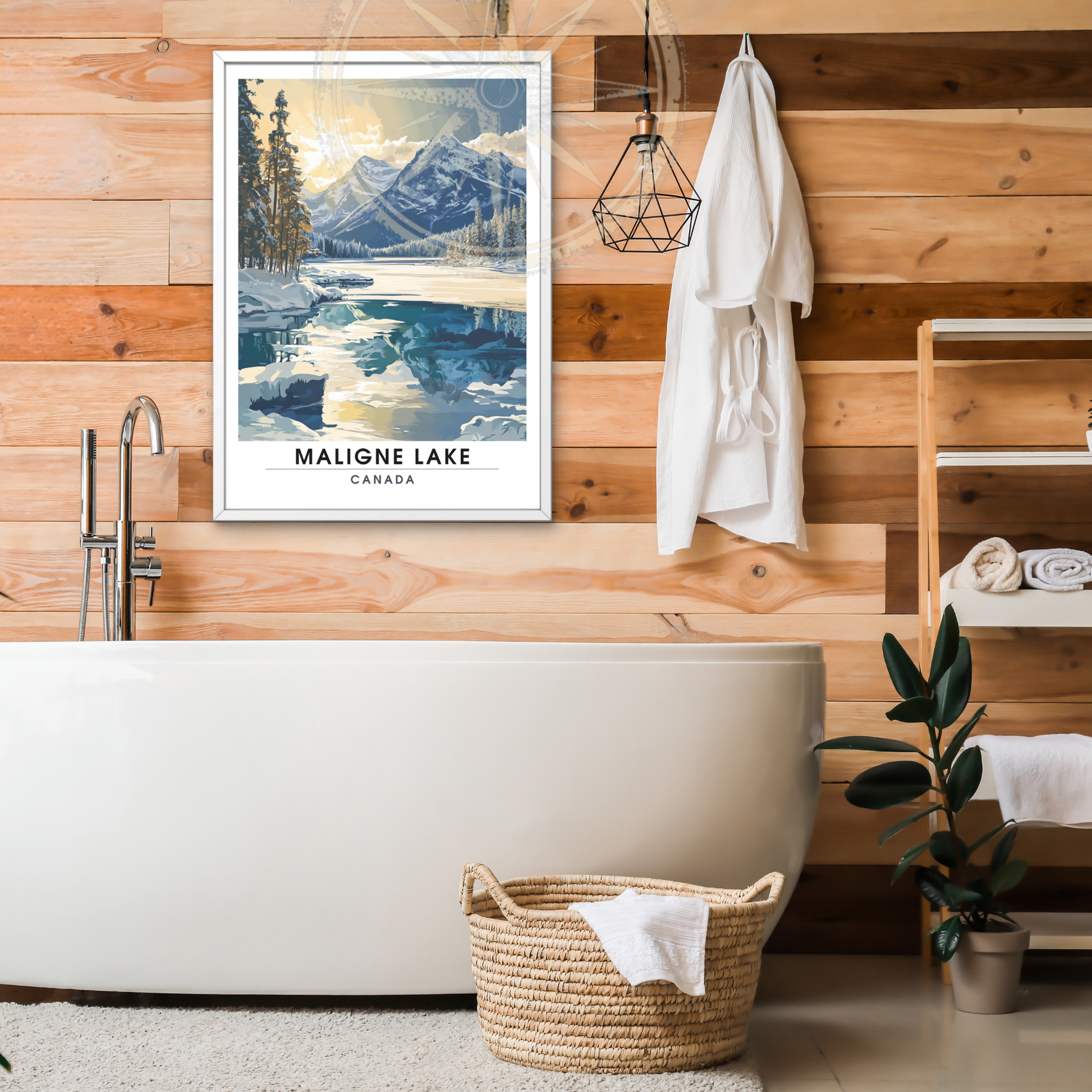 Affiche Lac Maligne | Poster de voyage Canada | Affiche Lac