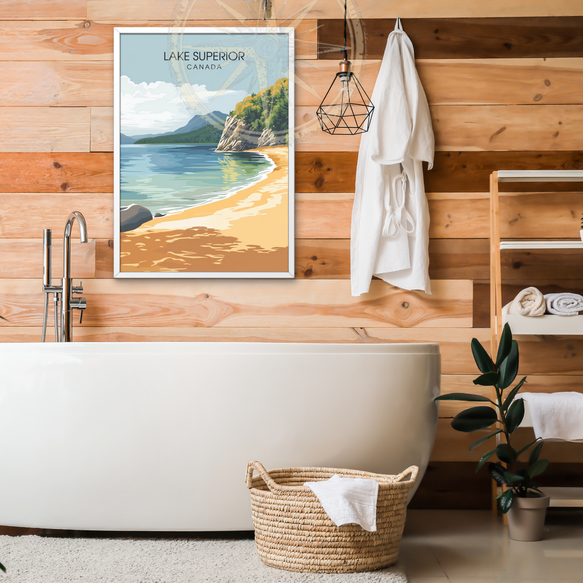 Affiche Lac Supérieur | Impression de voyage Canada | Affiche Lac