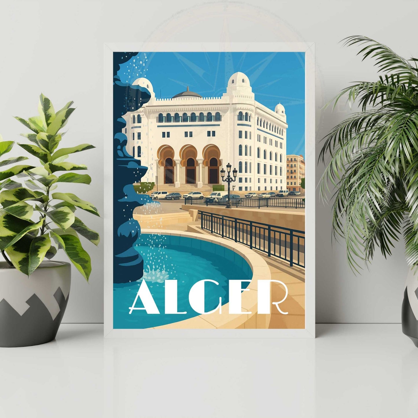 Affiche Alger | impression Alger | Grande poste d'Alger | Affiche Algérie