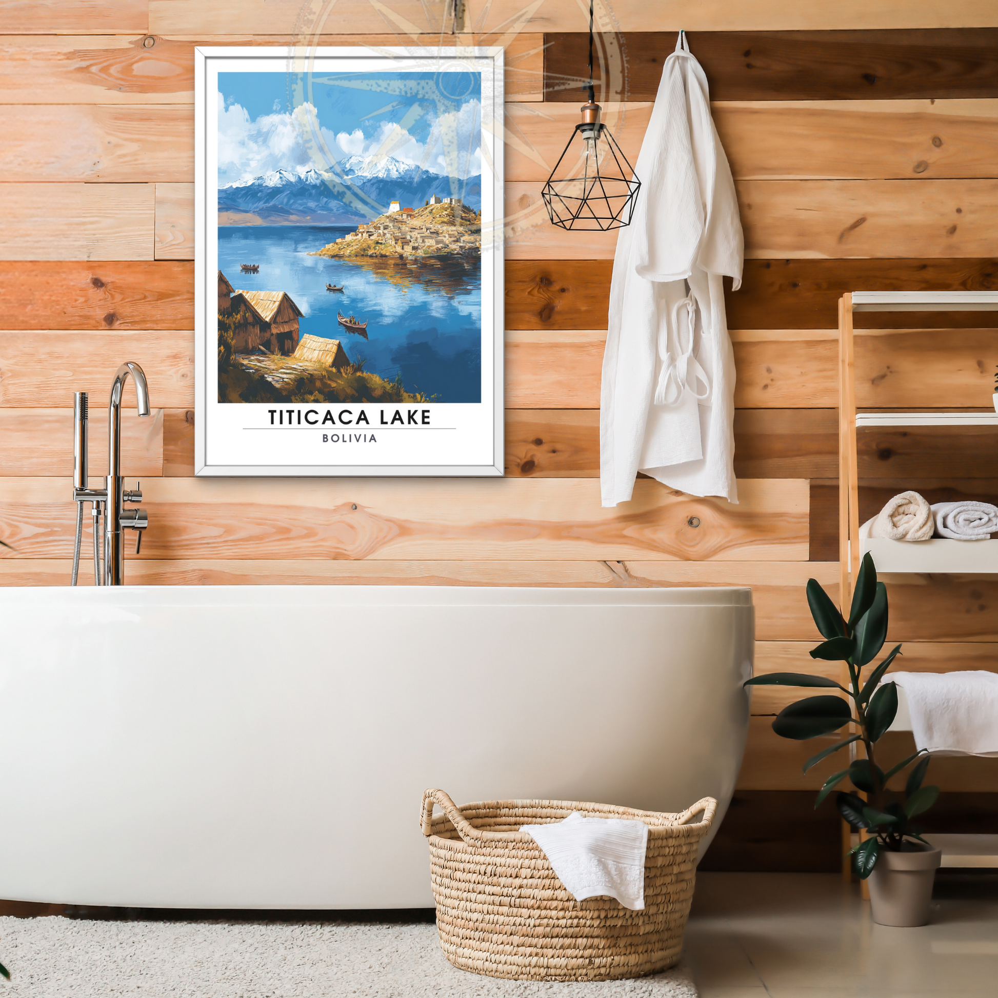 Affiche Lac Titicaca | Impression de voyage Bolivie | Affiche Lac