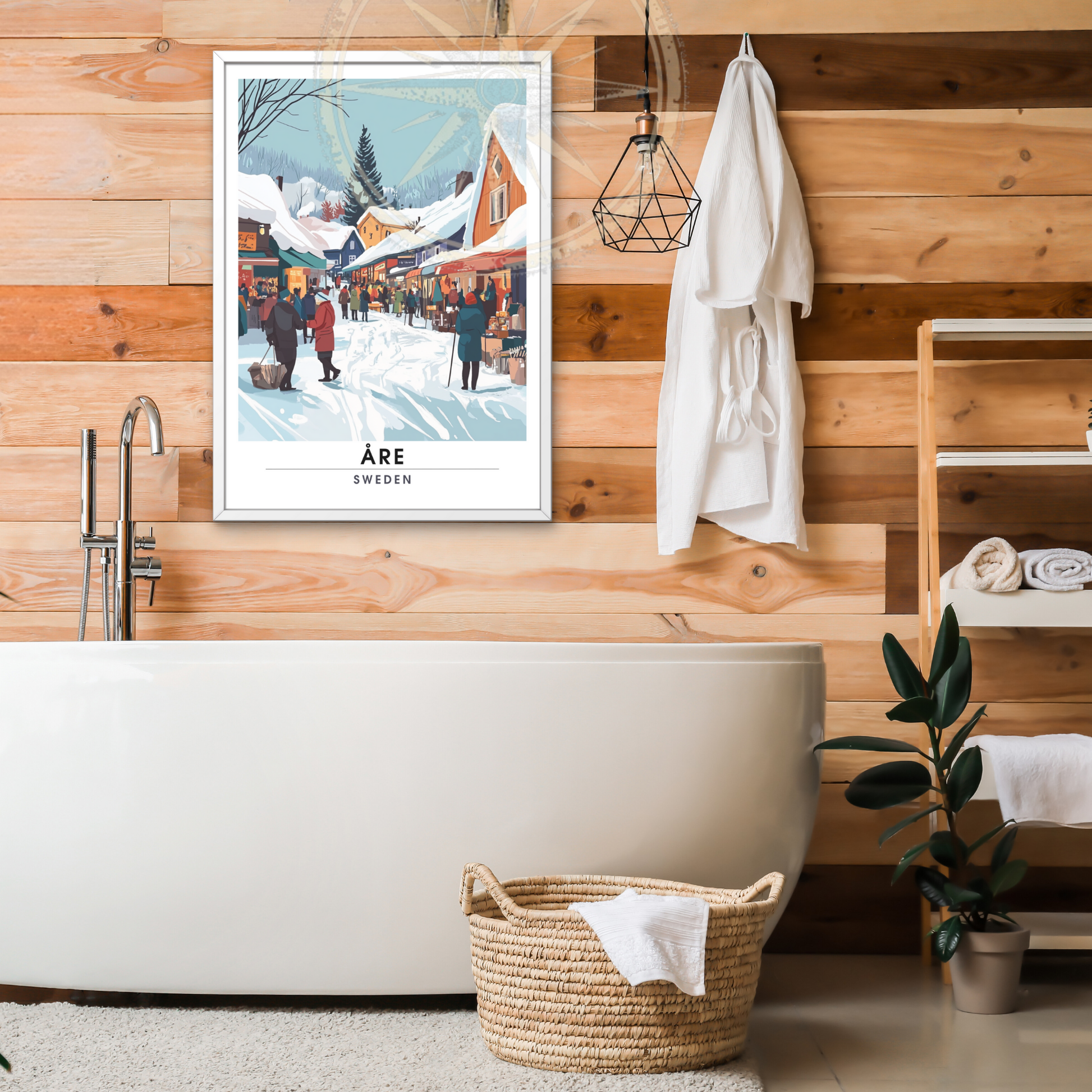 Affiche Åre | Impression de voyage Suède | Affiche Suède