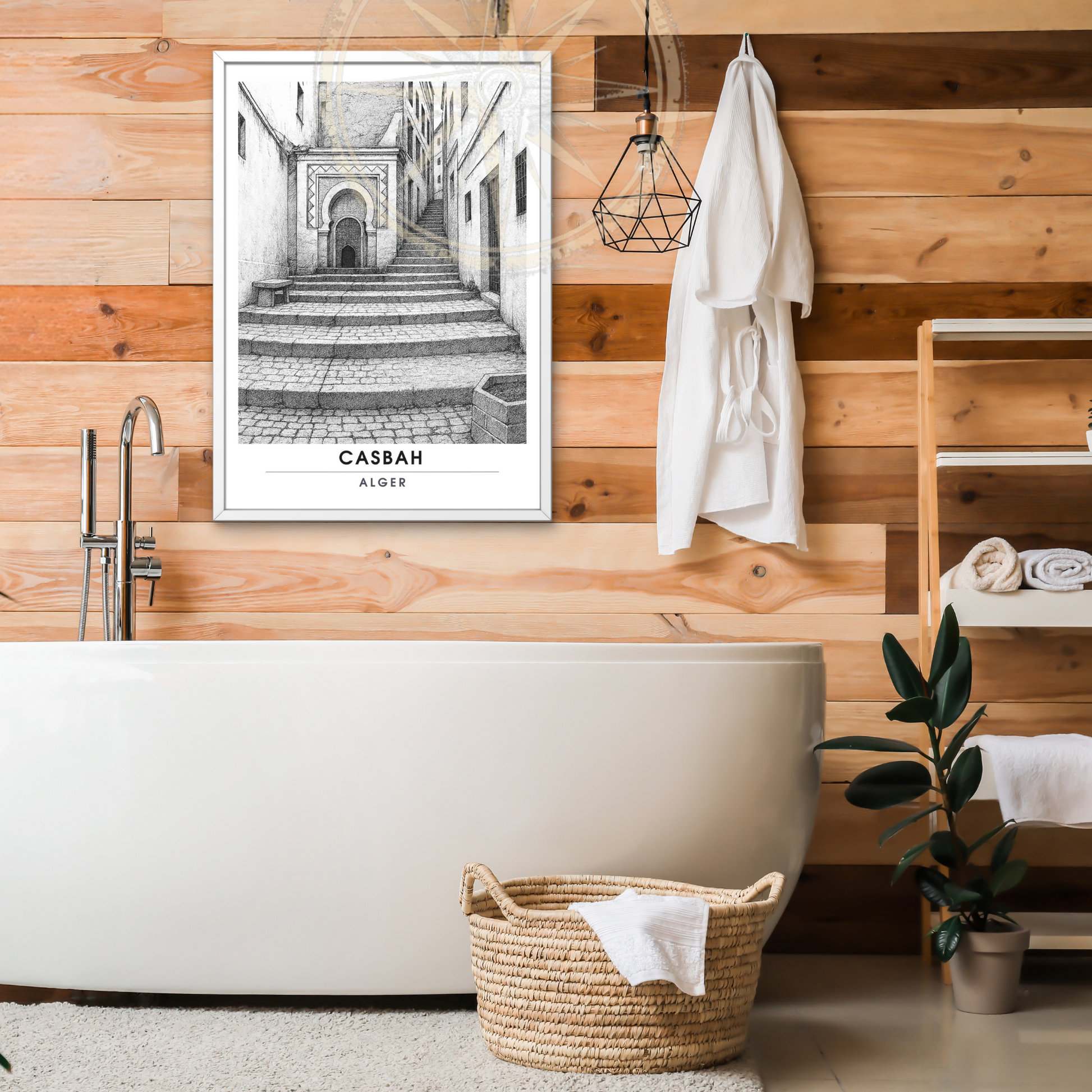 Affiche Casbah | Impression de voyage Alger | Affiche Algérie
