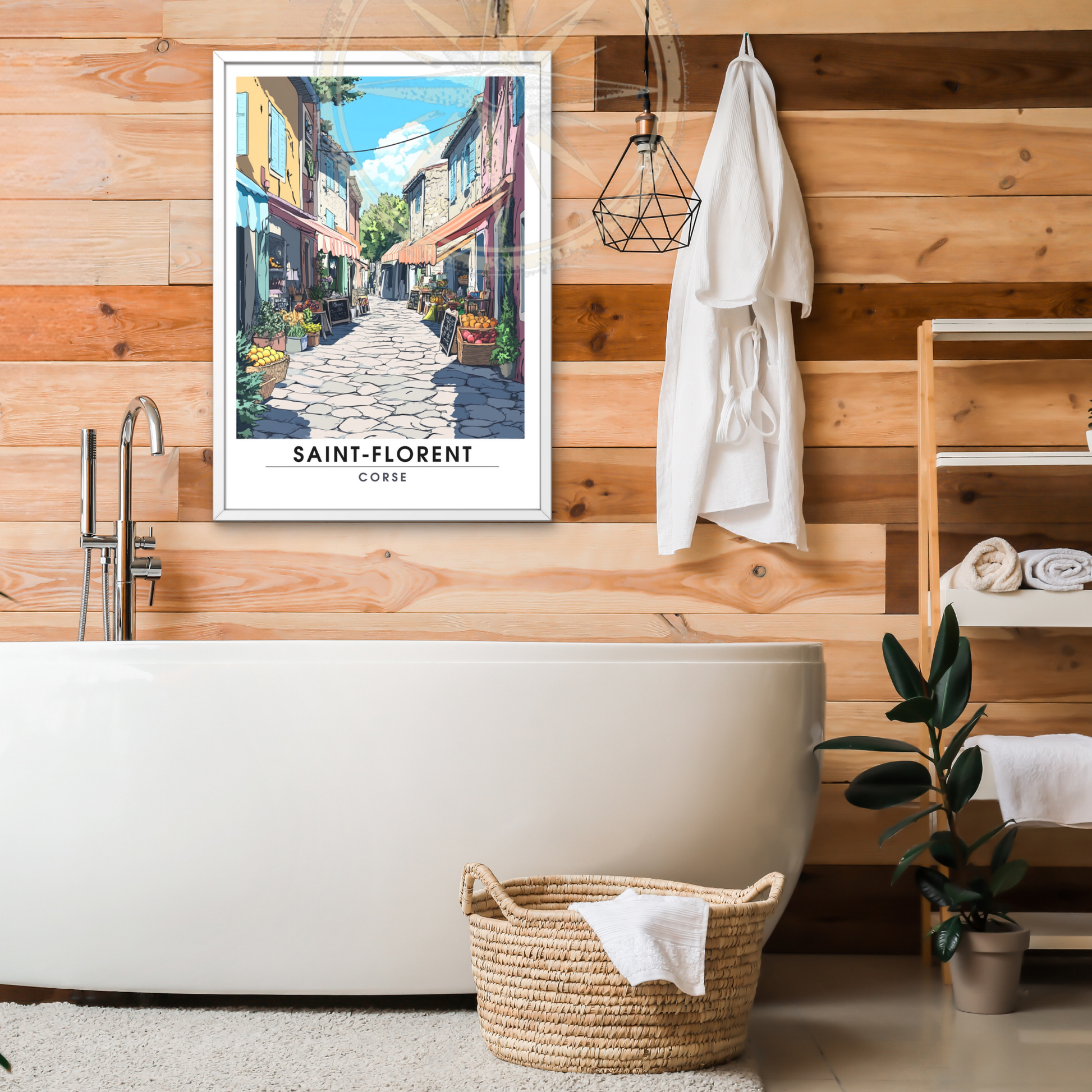 Affiche Saint Florent | Poster Corse | Affiche Corse