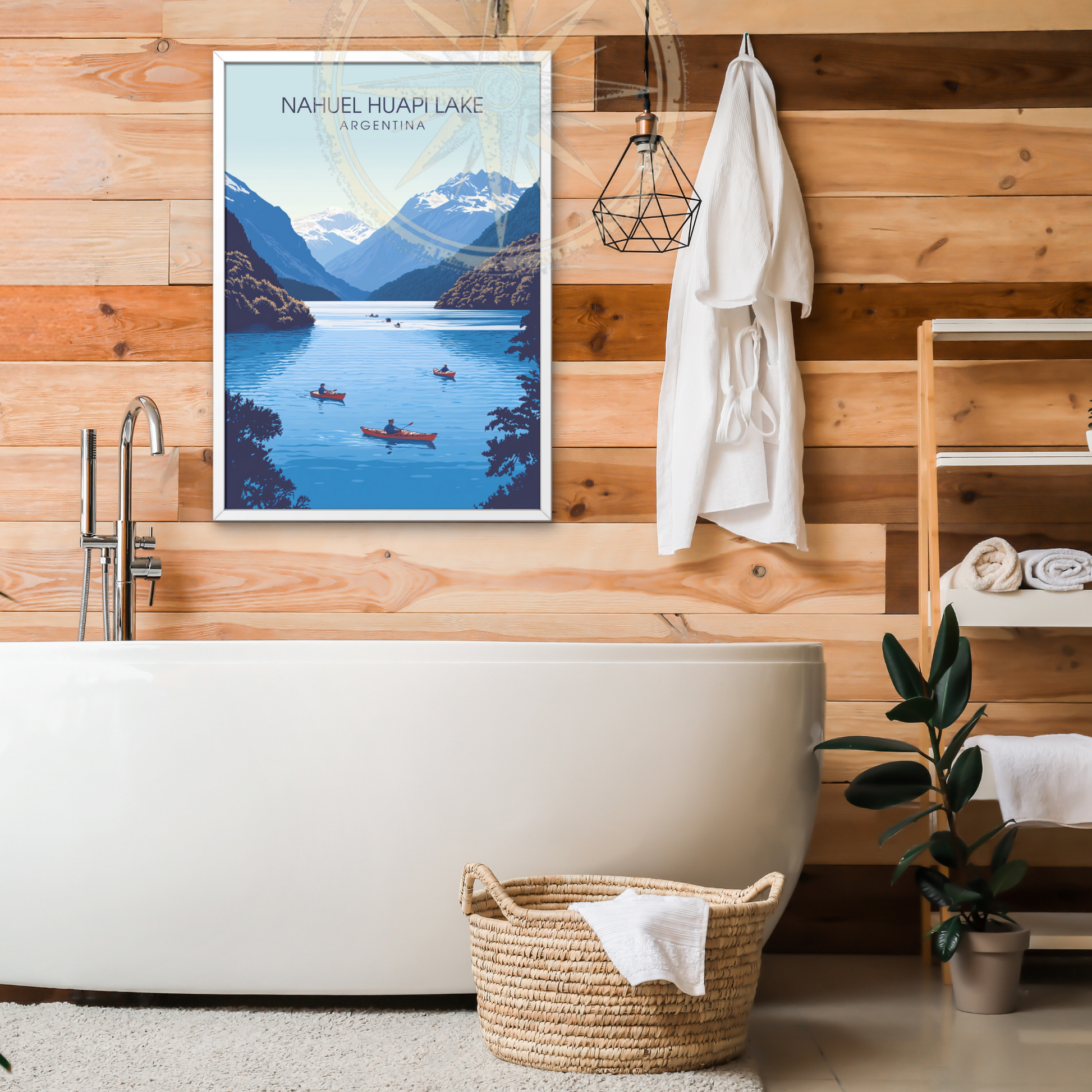 Affiche Lac Nahuel Huapi | Poster de voyage Argentine | Affiche Lac