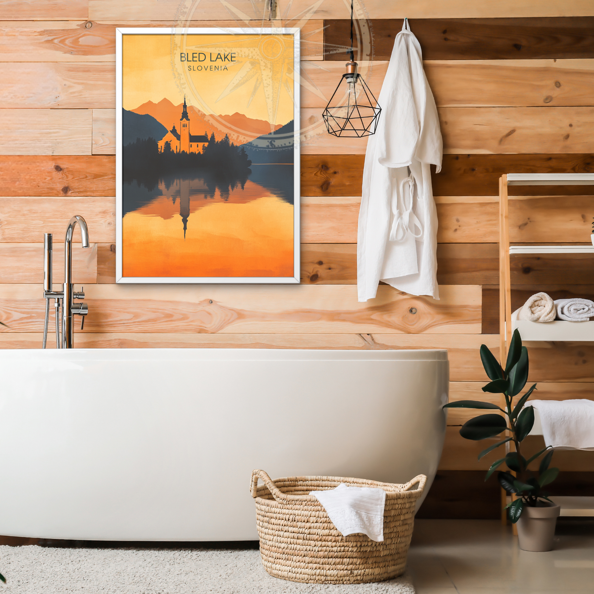 Affiche Lac de Bled | impression Slovénie | Affiche Lac